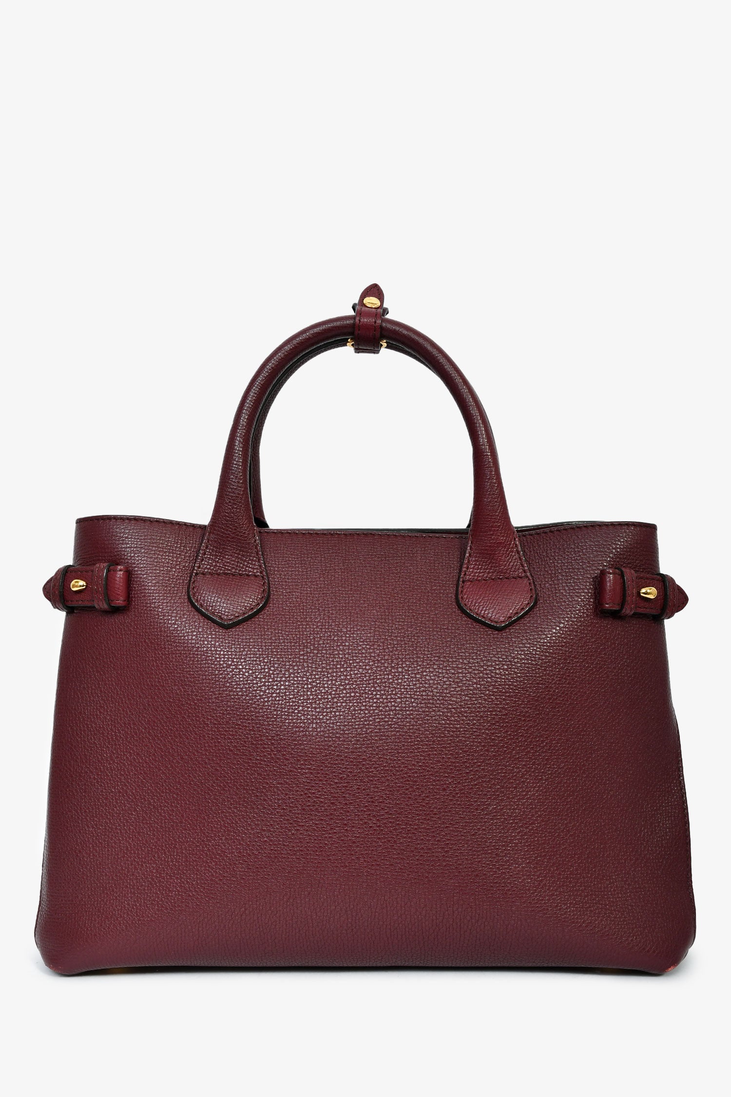 Burberry Burgundy Leather Banner Shoulder Bag - Image 2