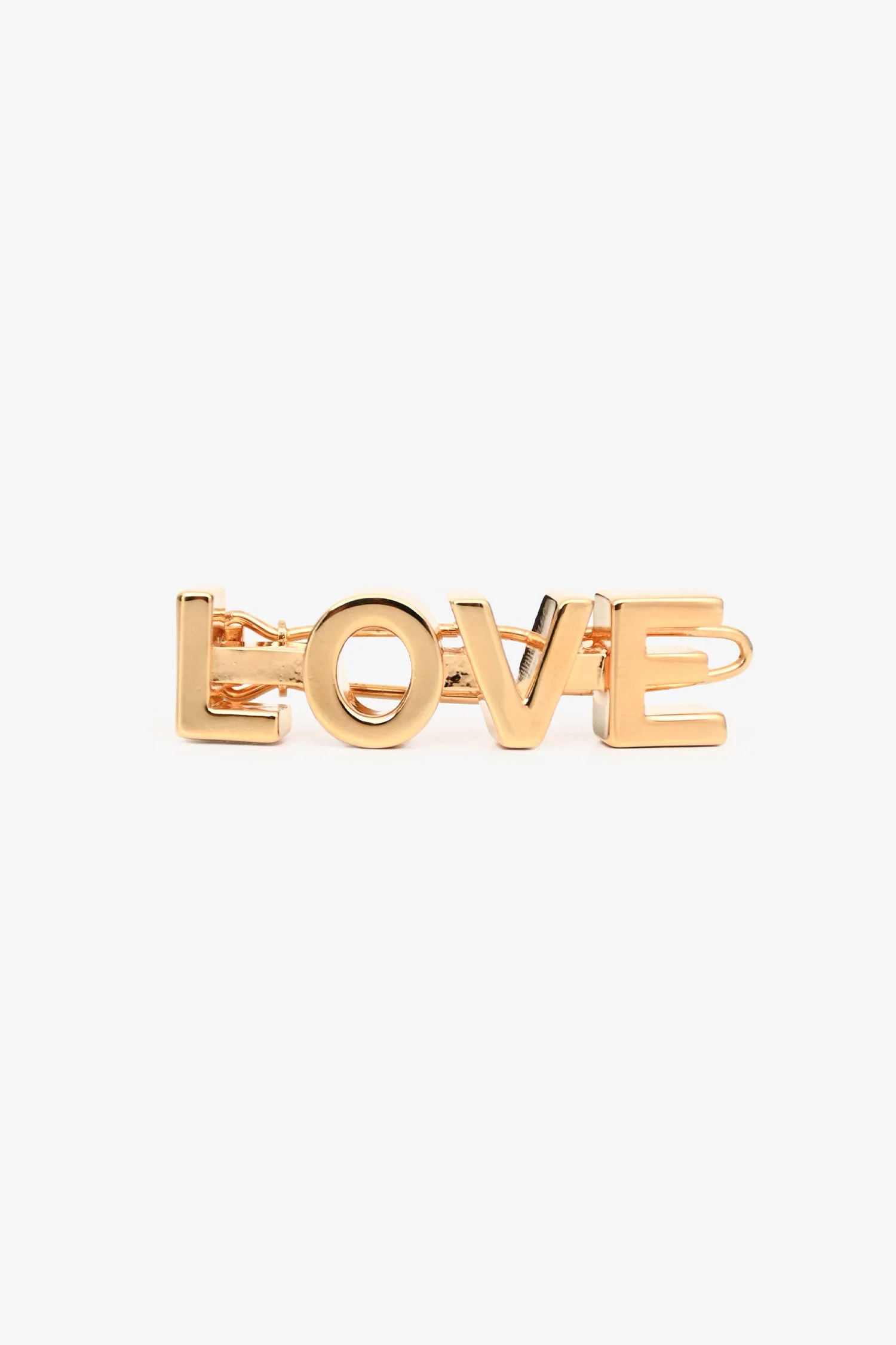 Burberry Gold Tone Metal 'Burberry Love' Hair Clip - Image 2