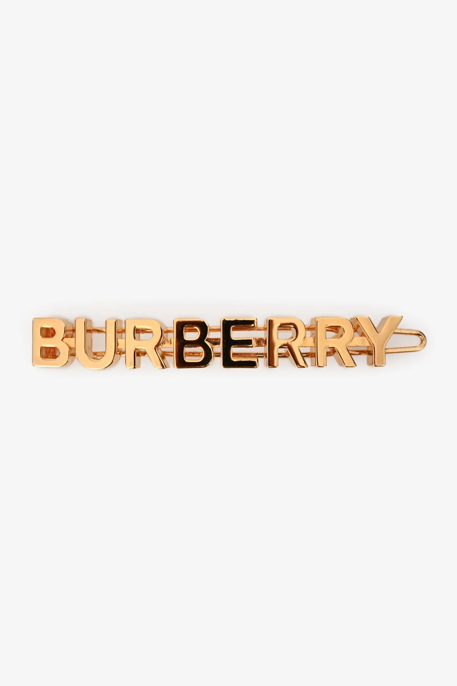Burberry Gold Tone Metal 'Burberry Love' Hair Clip - Image 3