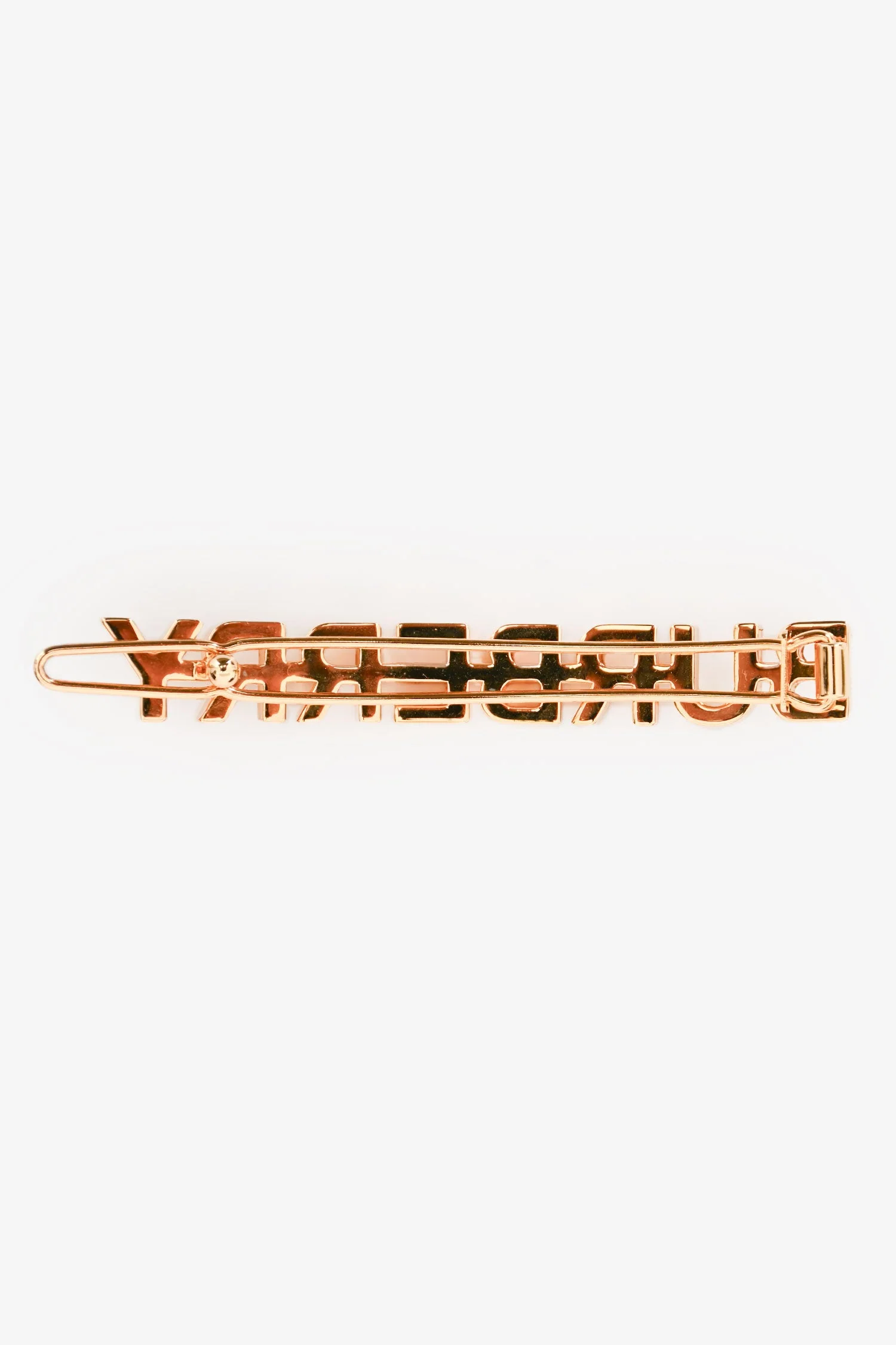 Burberry Gold Tone Metal 'Burberry Love' Hair Clip - Image 5