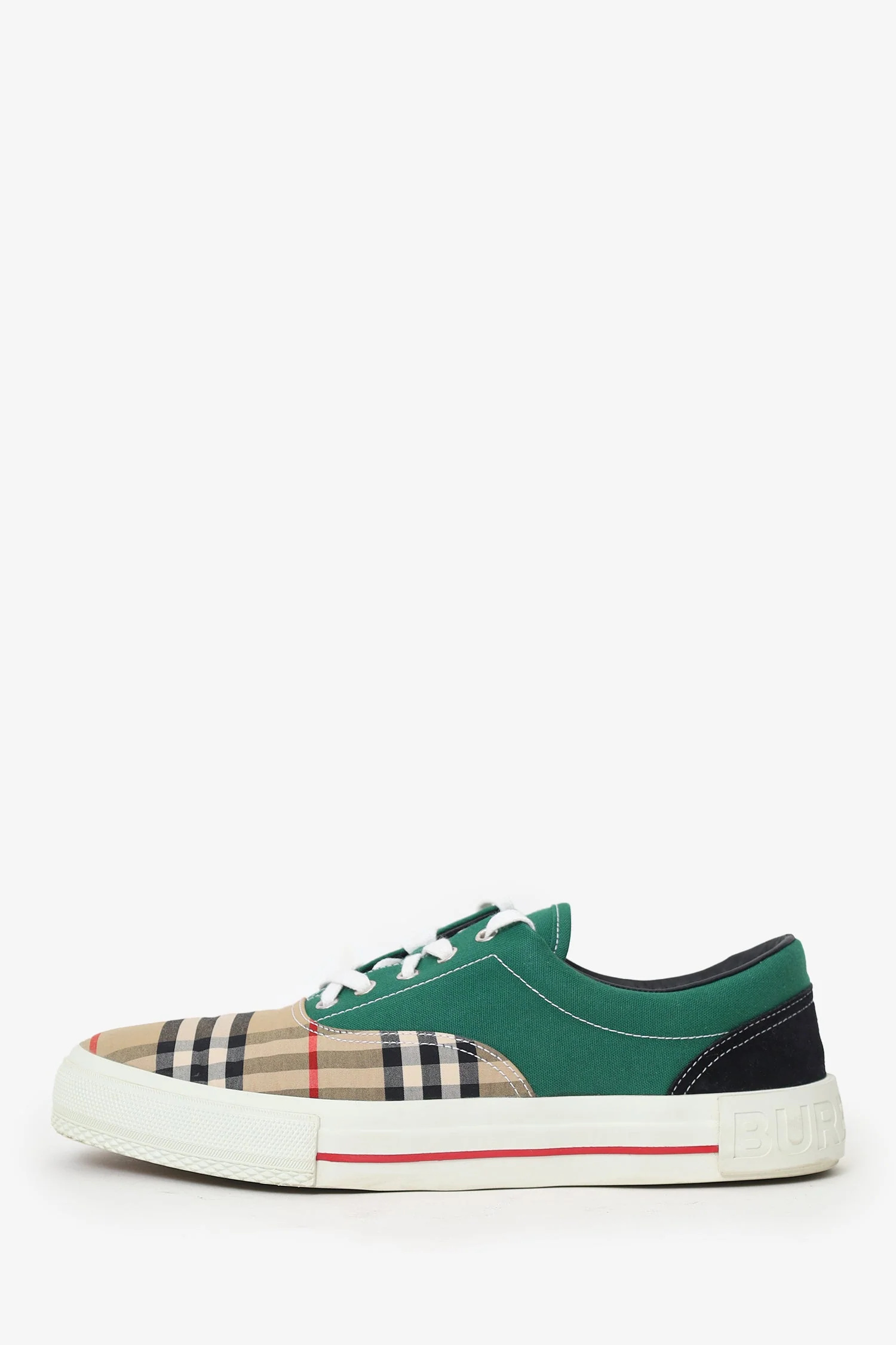 Burberry Green/Nova Check 'Skate' Low Top Shoes Size 45 Mens - Image 5