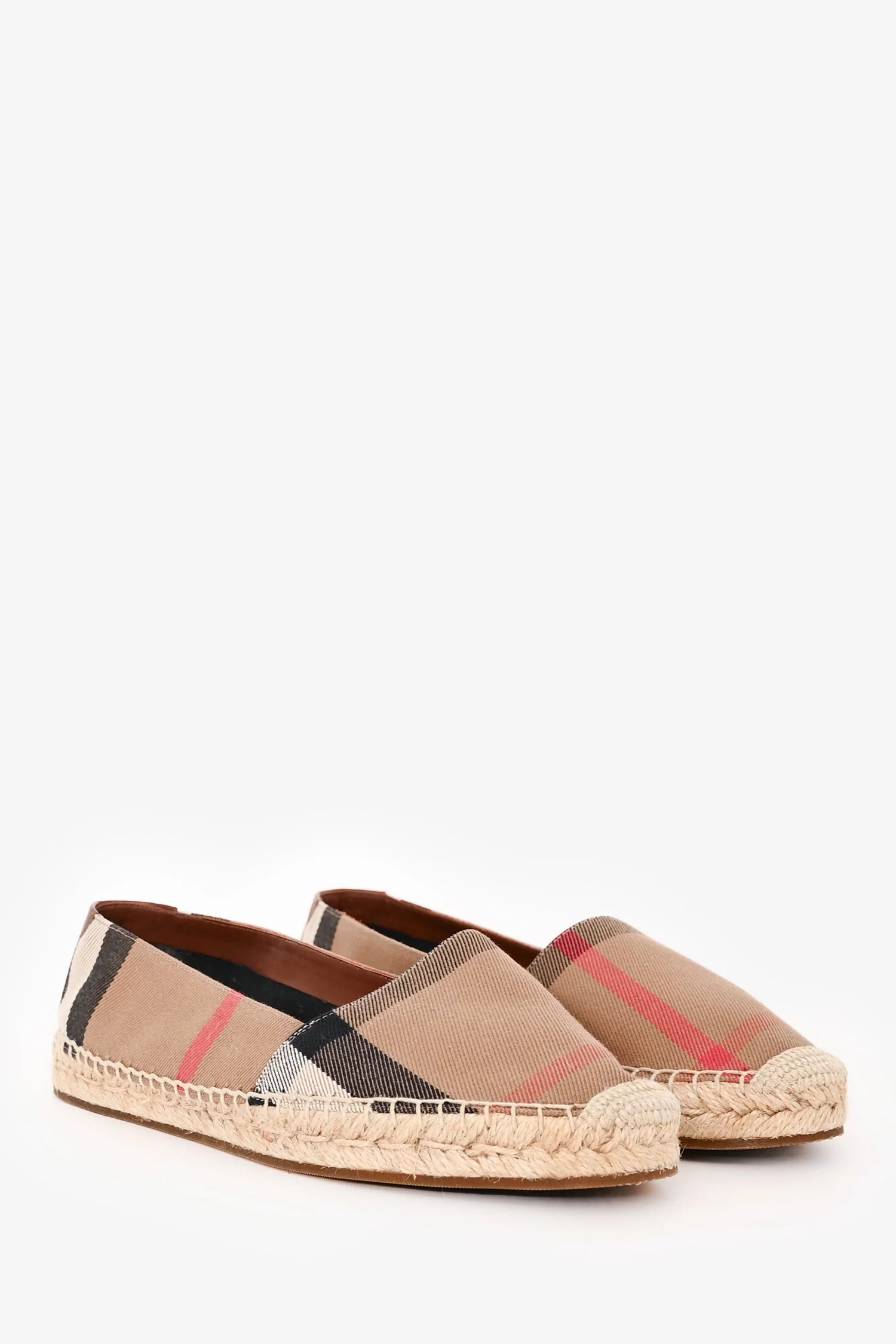 Burberry Nova Check Canvas Espadrilles Size 38 - Image 2