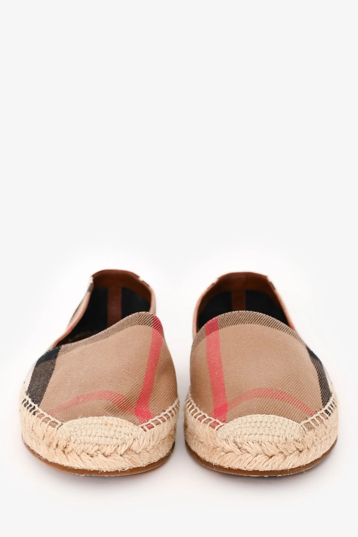 Burberry Nova Check Canvas Espadrilles Size 38 - Image 3