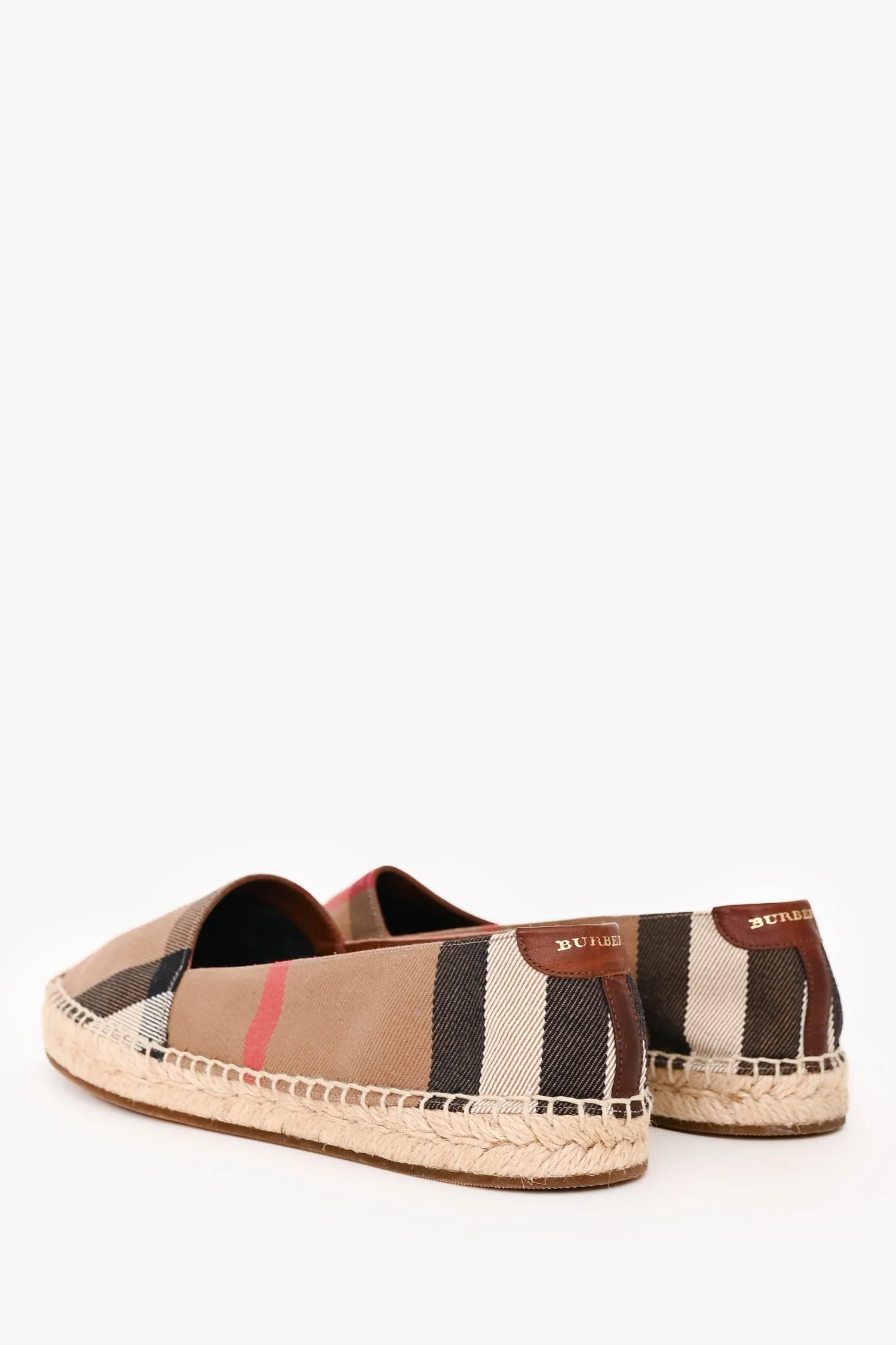 Burberry Nova Check Canvas Espadrilles Size 38 - Image 4
