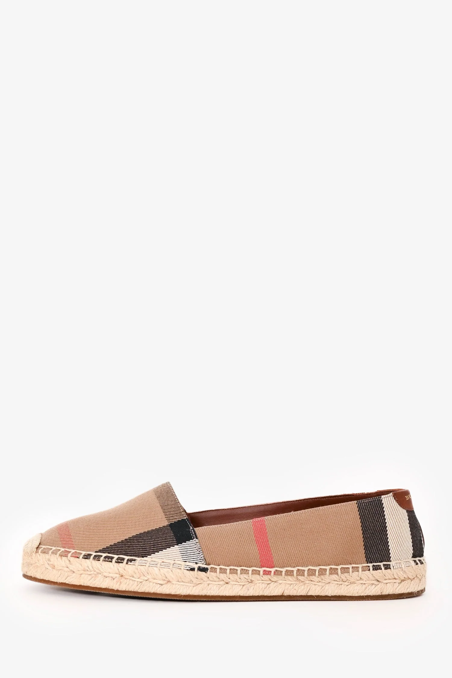 Burberry Nova Check Canvas Espadrilles Size 38 - Image 5