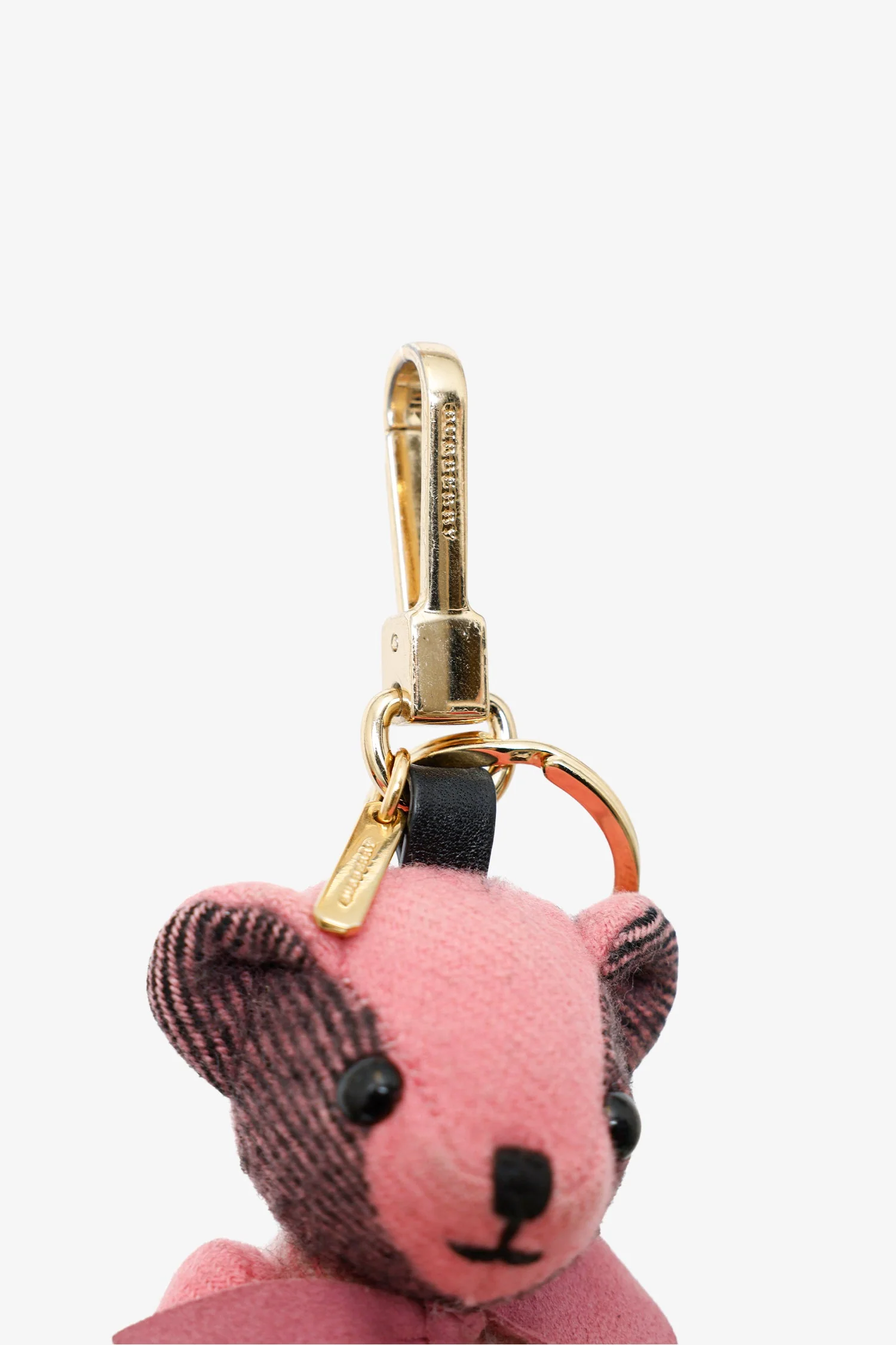 Burberry Pink Check Teddy Bear Keychain - Image 2