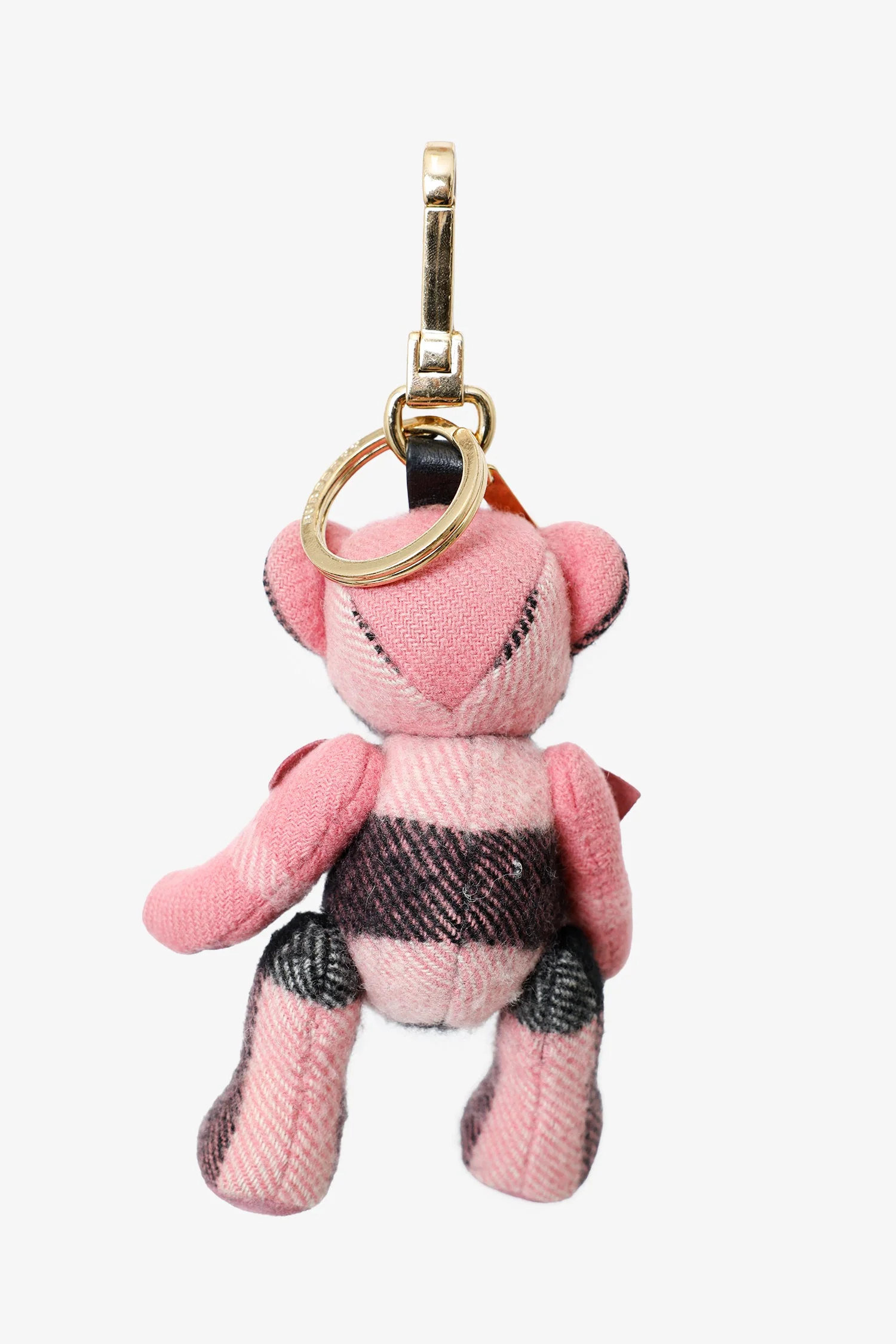 Burberry Pink Check Teddy Bear Keychain - Image 3