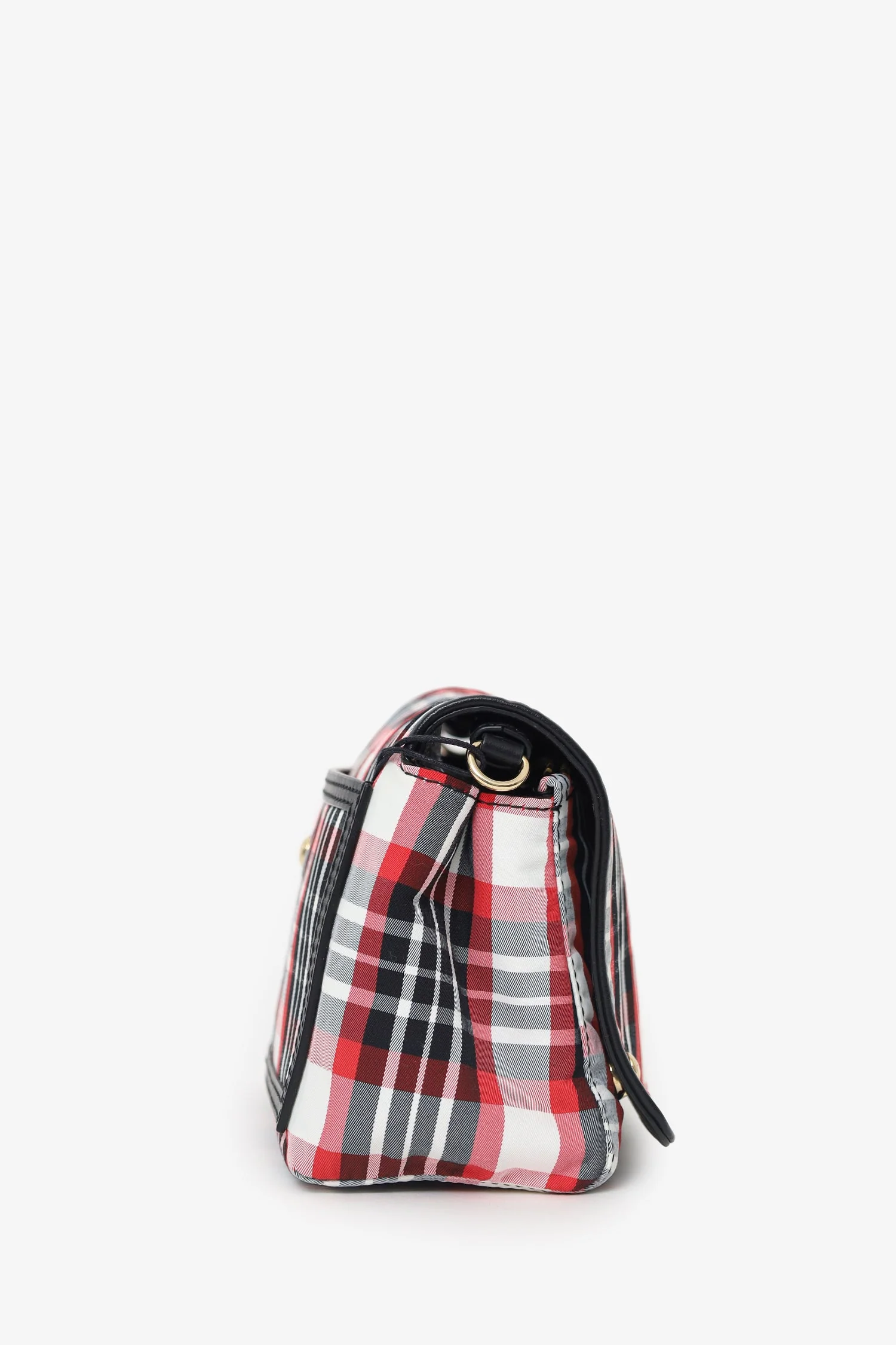 Burberry Red Hackberry Tartan Nylon Crossbody Bag - Image 3