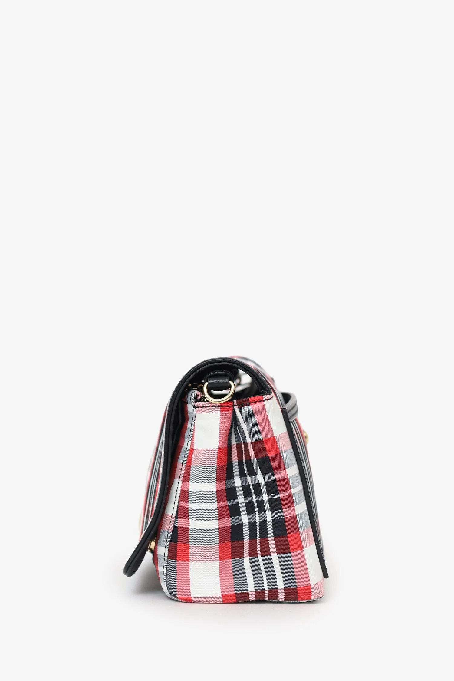 Burberry Red Hackberry Tartan Nylon Crossbody Bag - Image 4