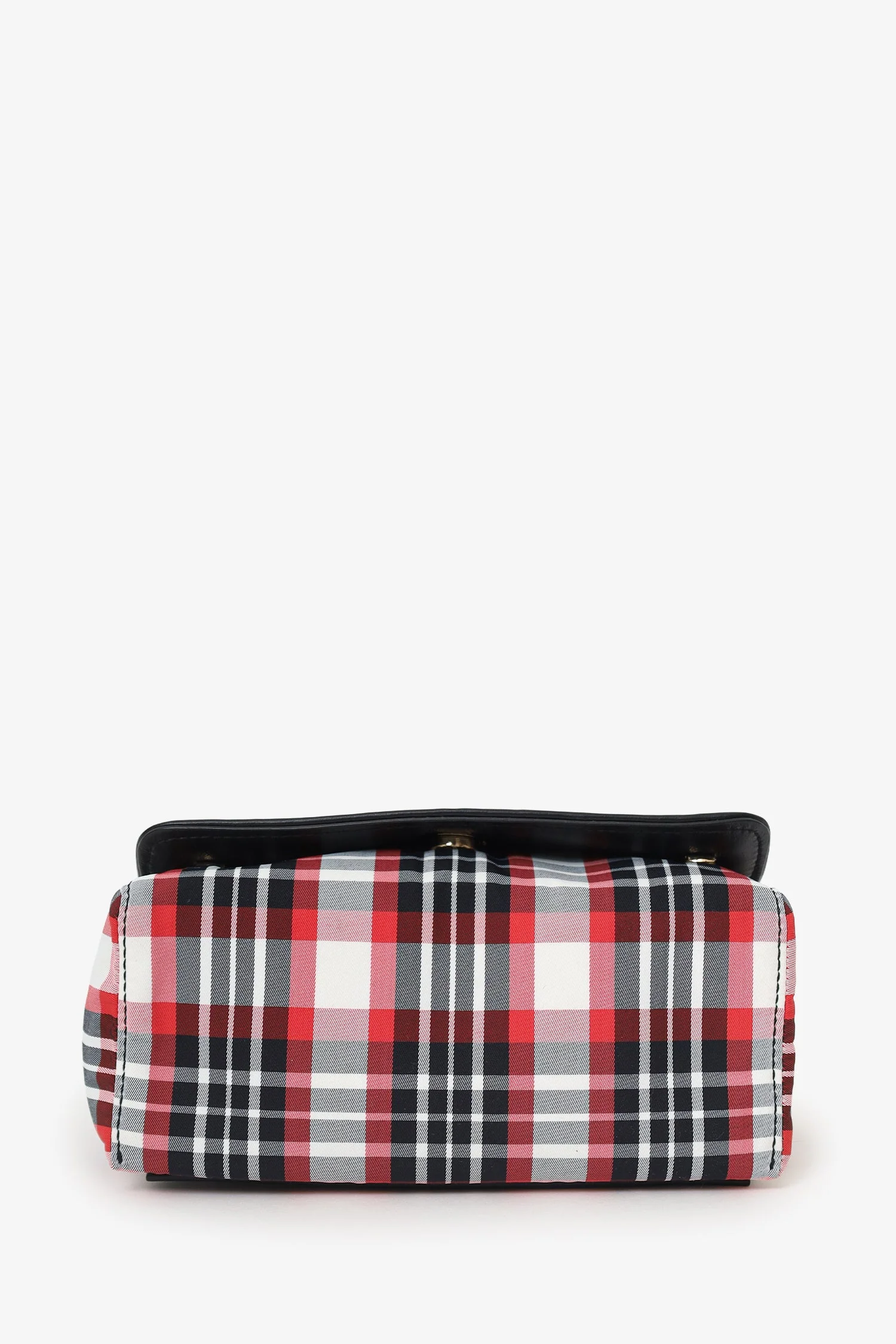Burberry Red Hackberry Tartan Nylon Crossbody Bag - Image 5