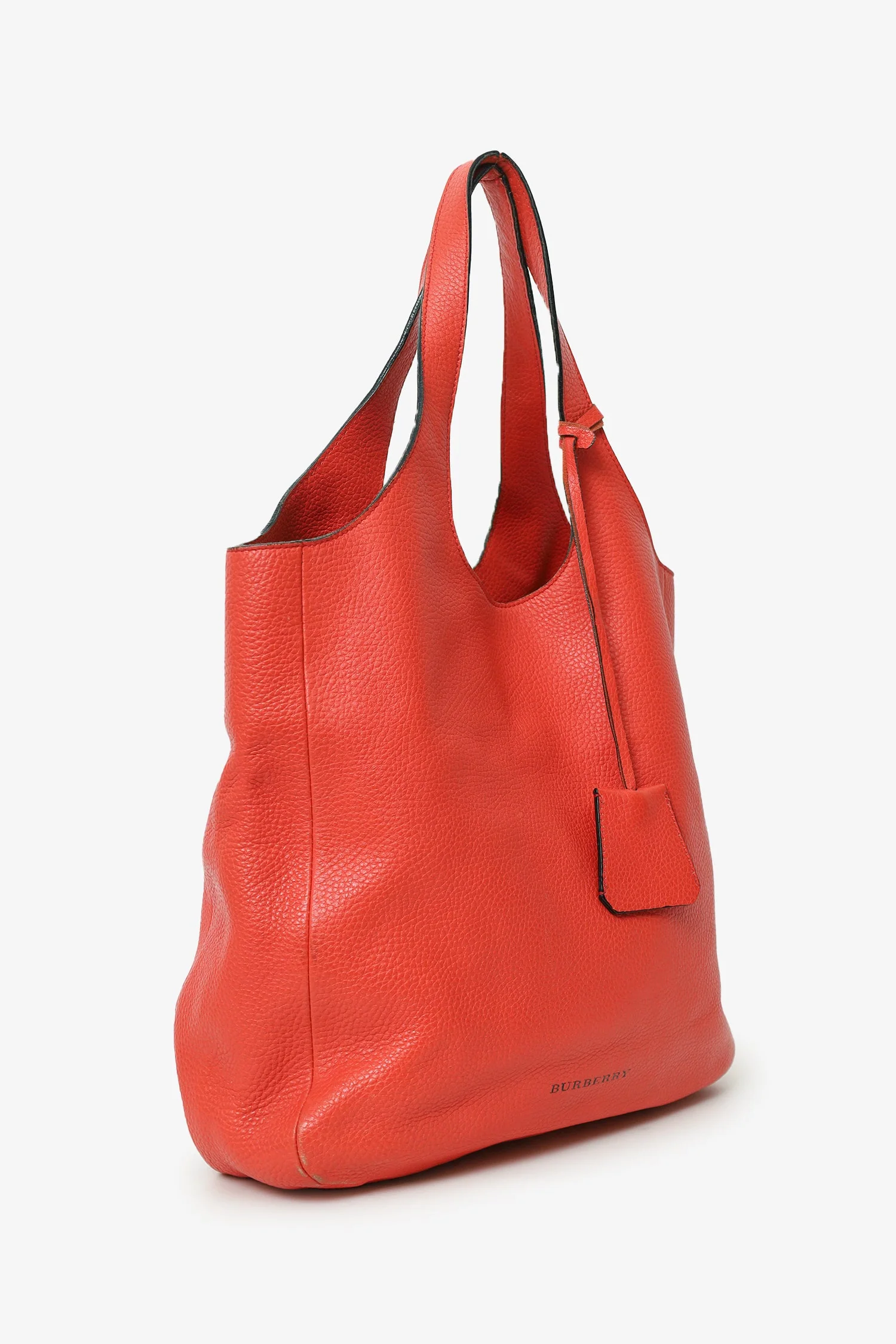 Burberry Red Leather Hobo Shoulder Bag - Image 2