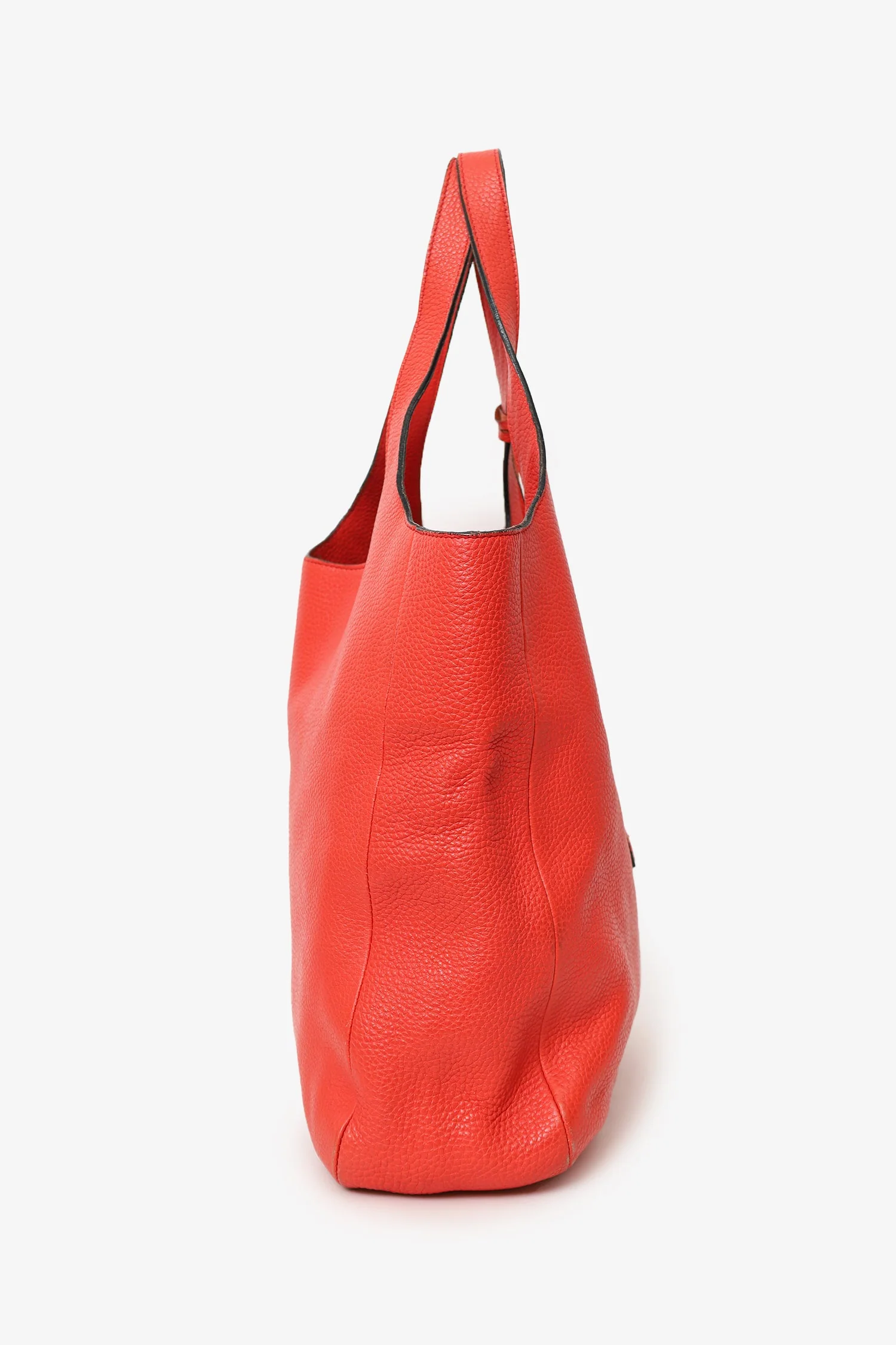 Burberry Red Leather Hobo Shoulder Bag - Image 4