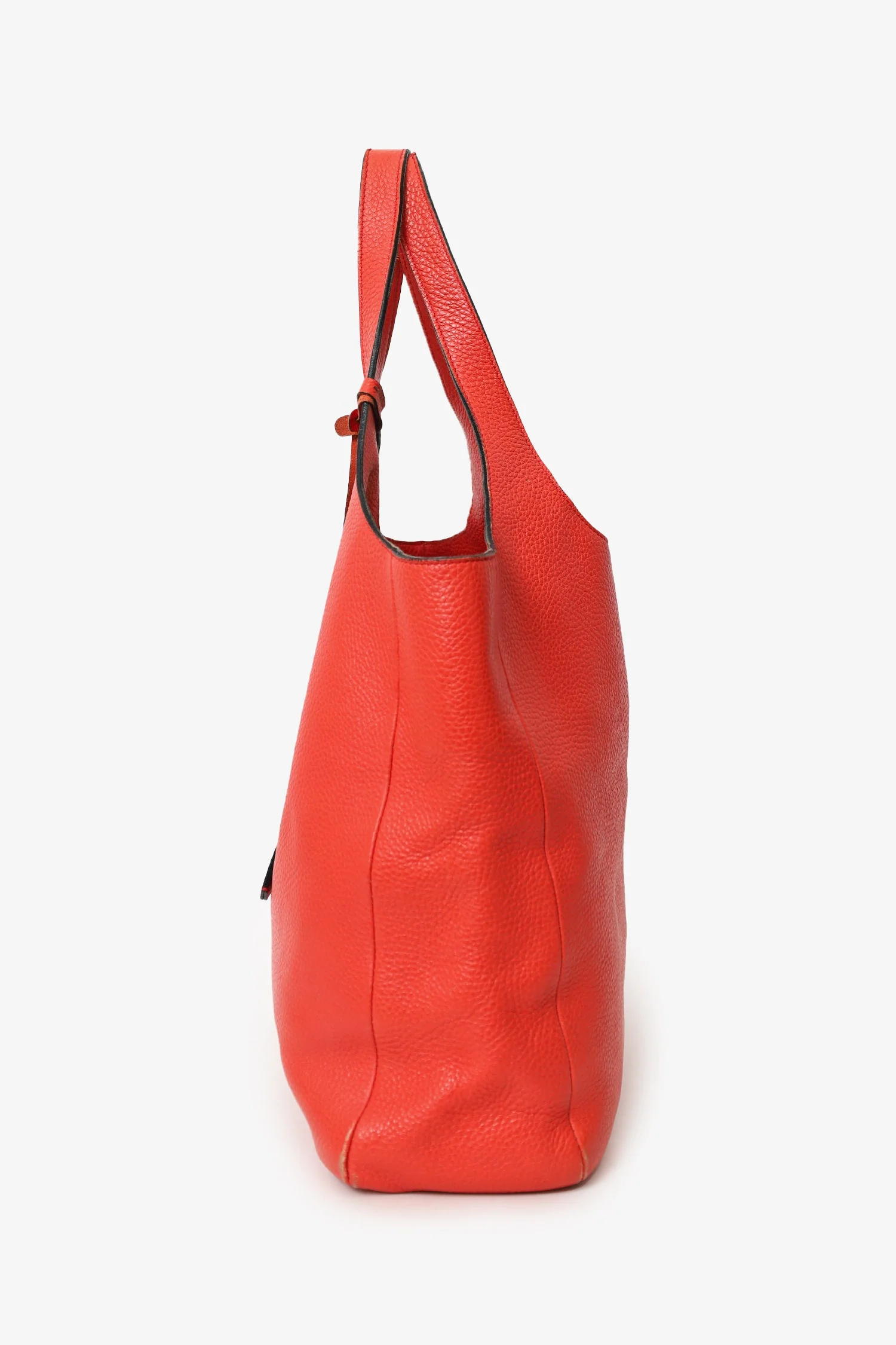 Burberry Red Leather Hobo Shoulder Bag - Image 5