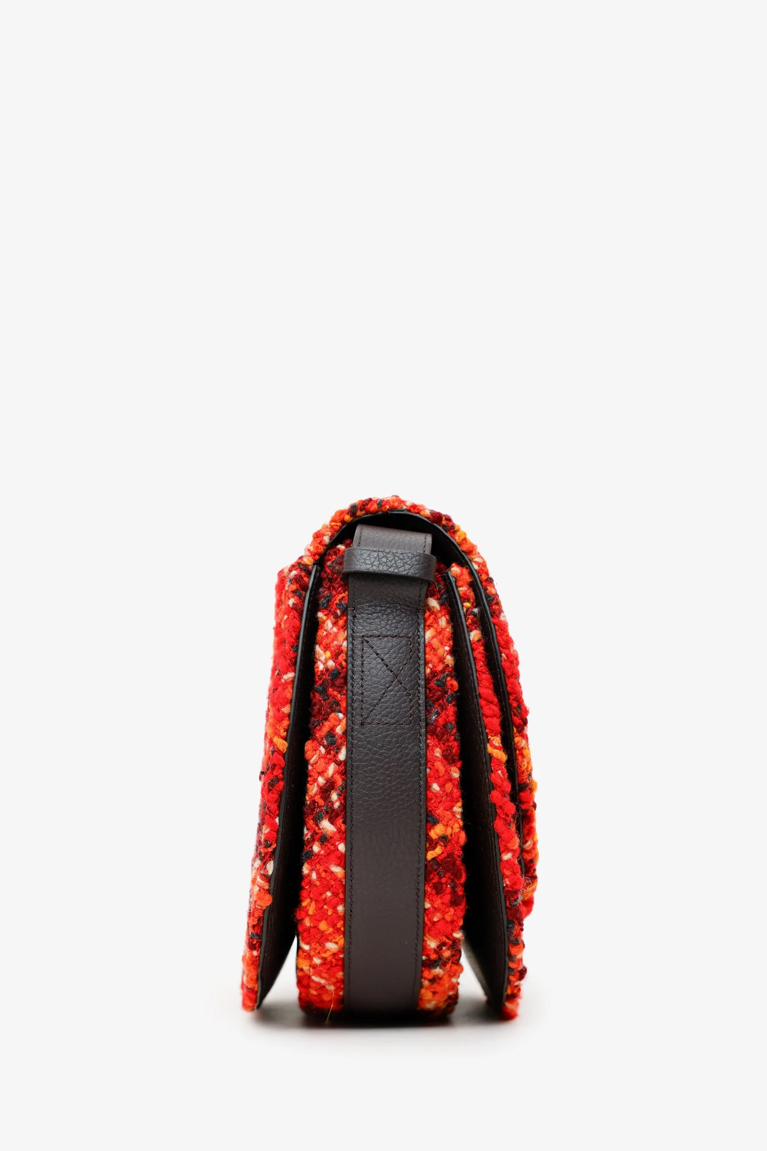 Burberry Red Tweed Medium Rocking Horse Shoulder Strap. - Image 3