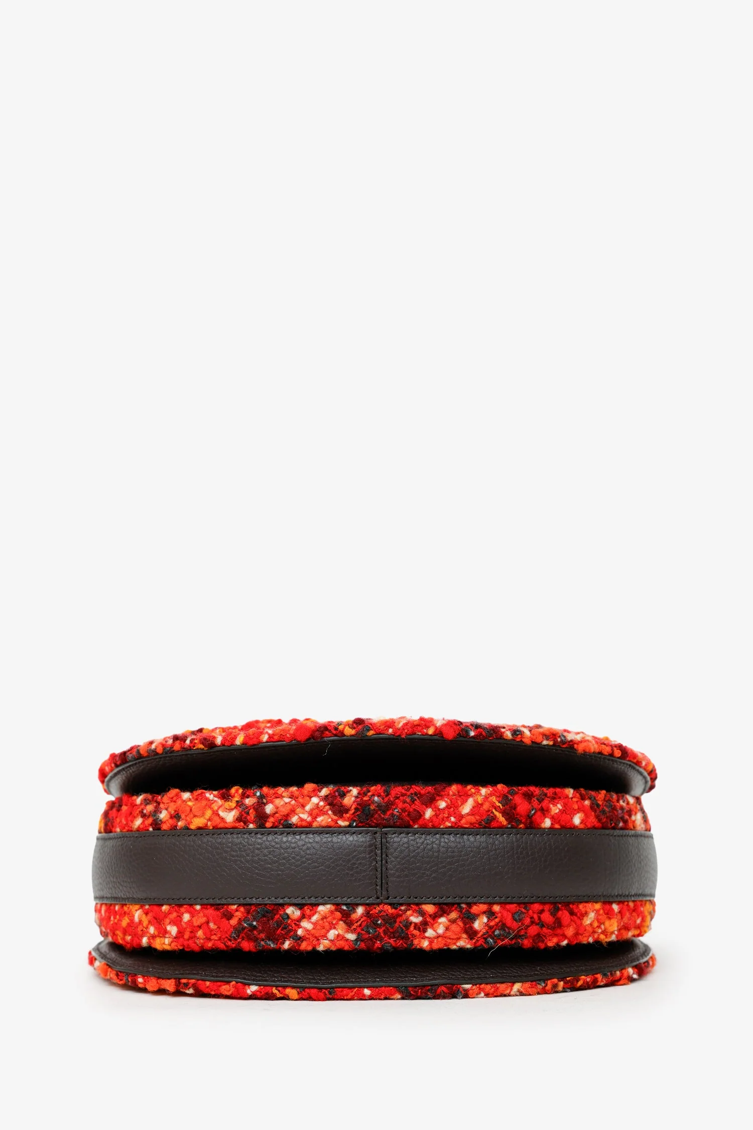 Burberry Red Tweed Medium Rocking Horse Shoulder Strap. - Image 5
