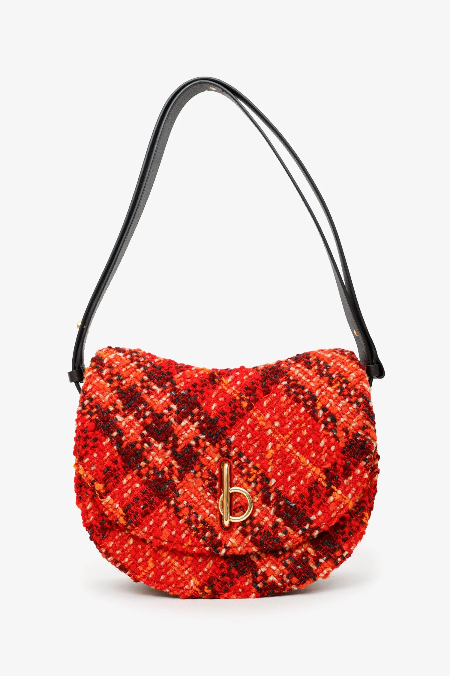 Burberry Red Tweed Medium Rocking Horse Shoulder Strap. - Image 6