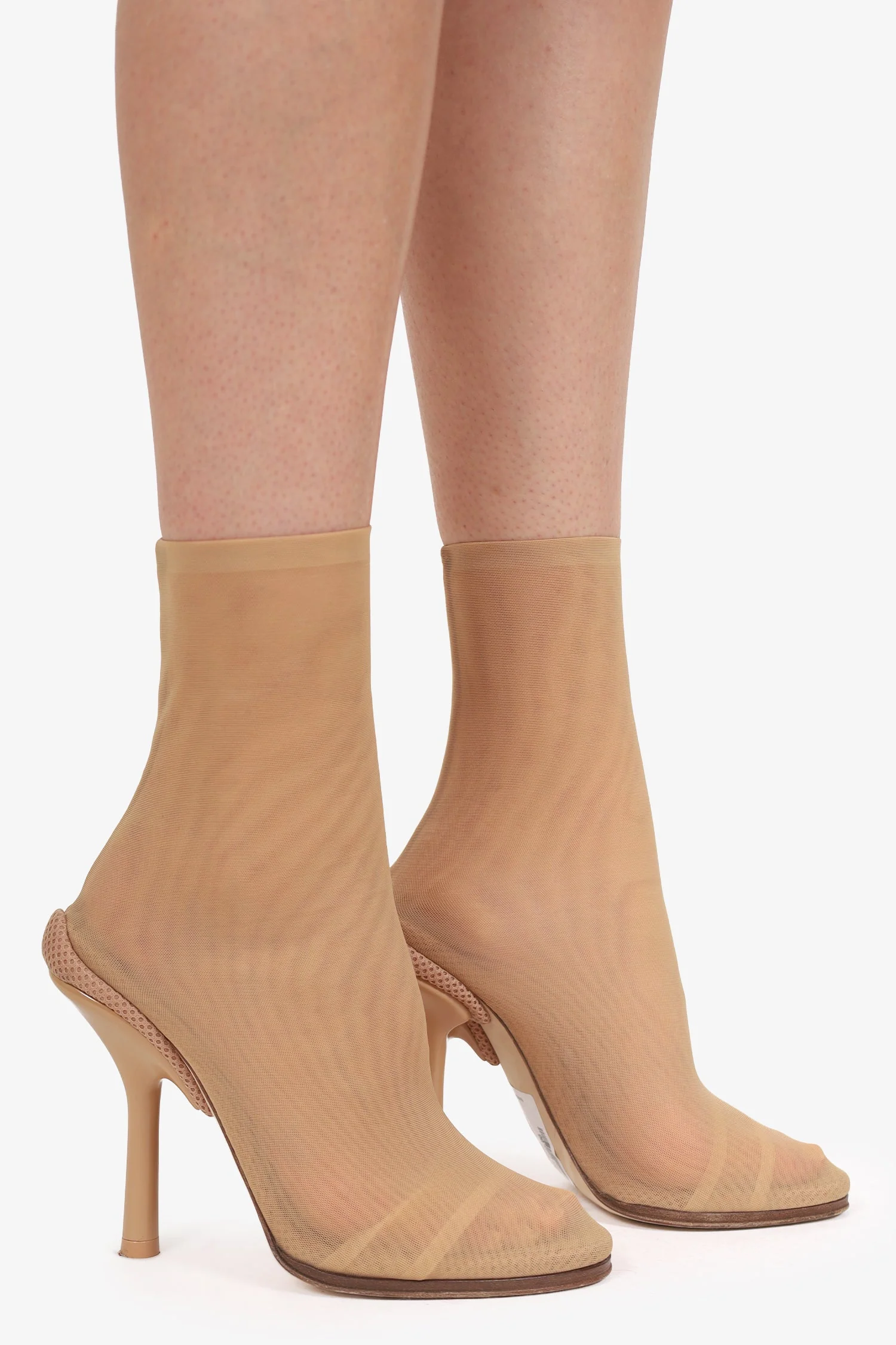 Burberry Tan Mesh 110mm Ankle Boots Size 39 - Image 3