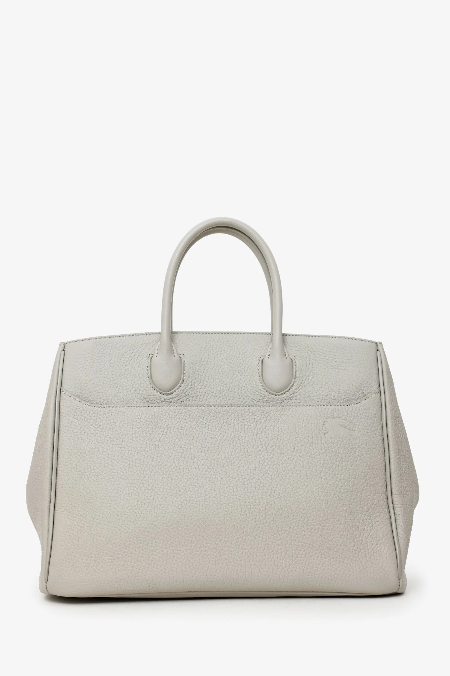 Burberry Taupe Leather Small Rocking Horse Tote Bag - Image 2