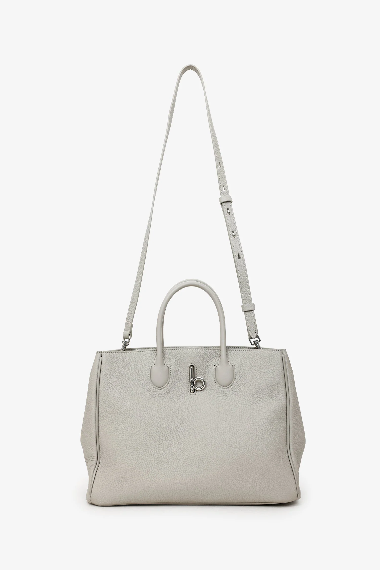 Burberry Taupe Leather Small Rocking Horse Tote Bag - Image 6