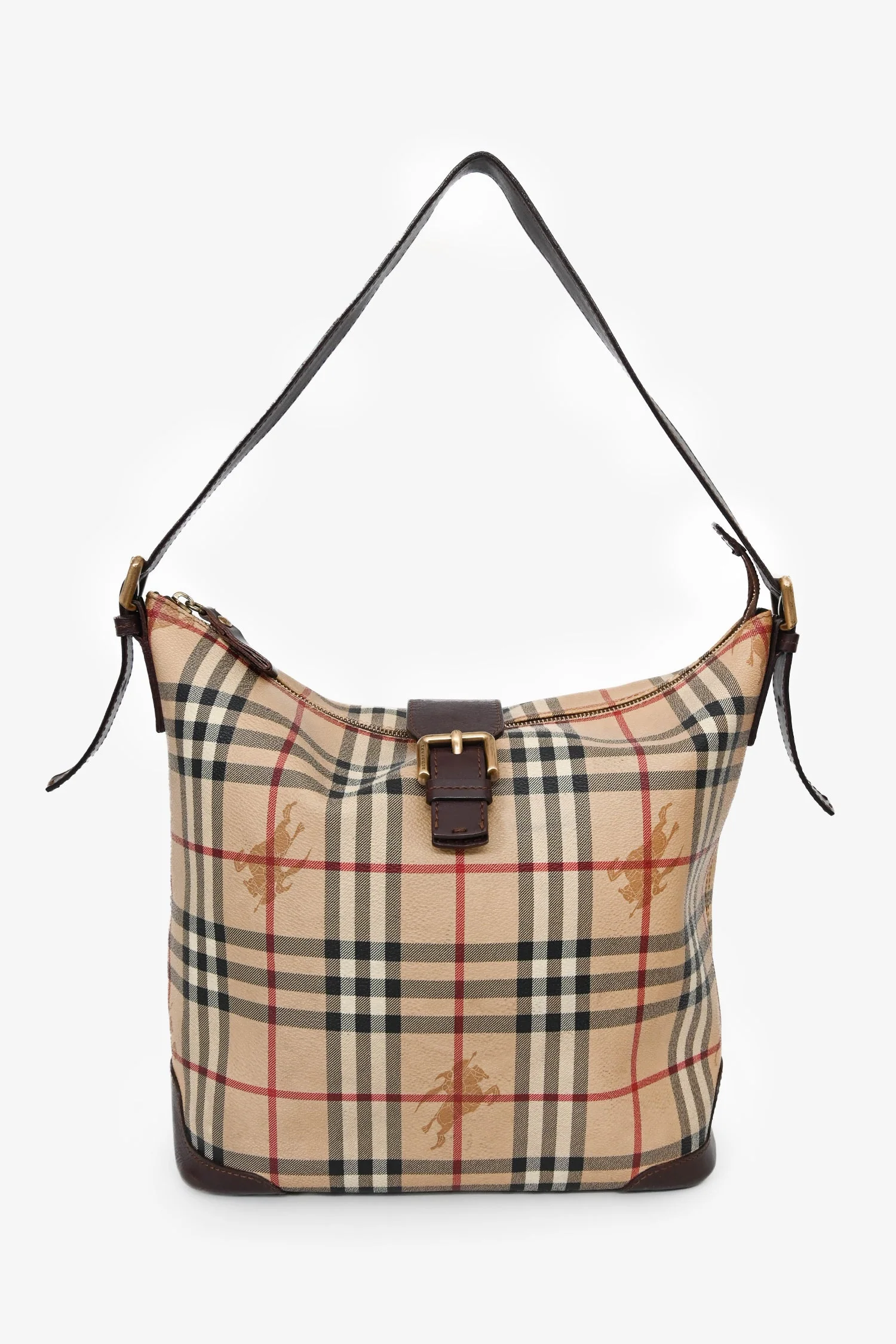 Burberry Vintage Haymarket Check Shoulder Bag - Image 7