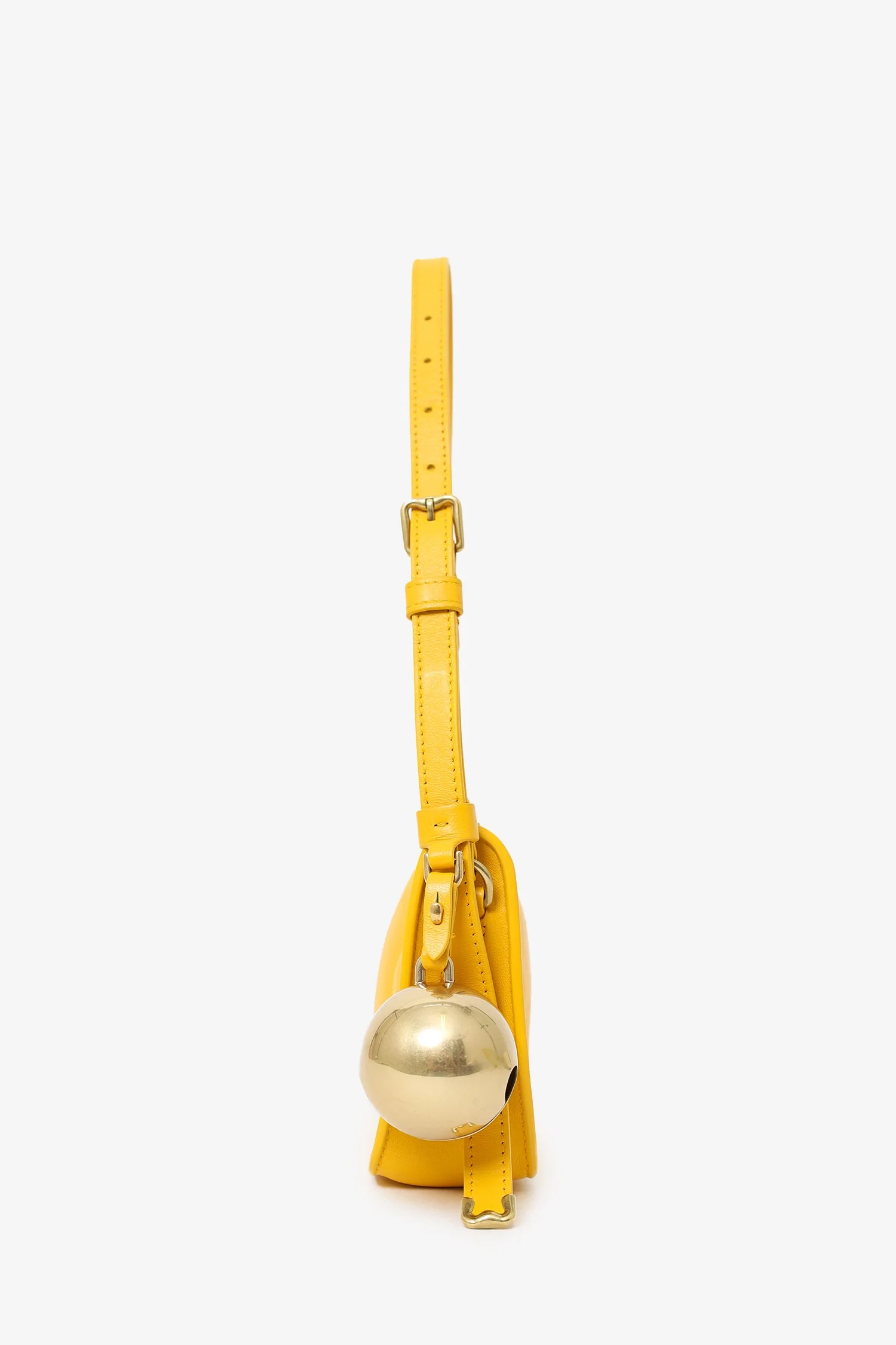 Burberry Yellow Leather Bell Shield Sling Bag - Image 3