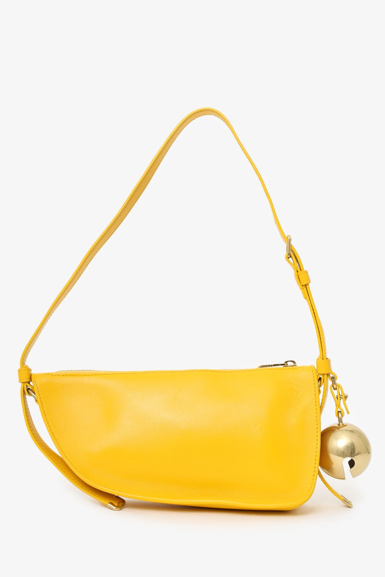 Burberry Yellow Leather Bell Shield Sling Bag - Image 4