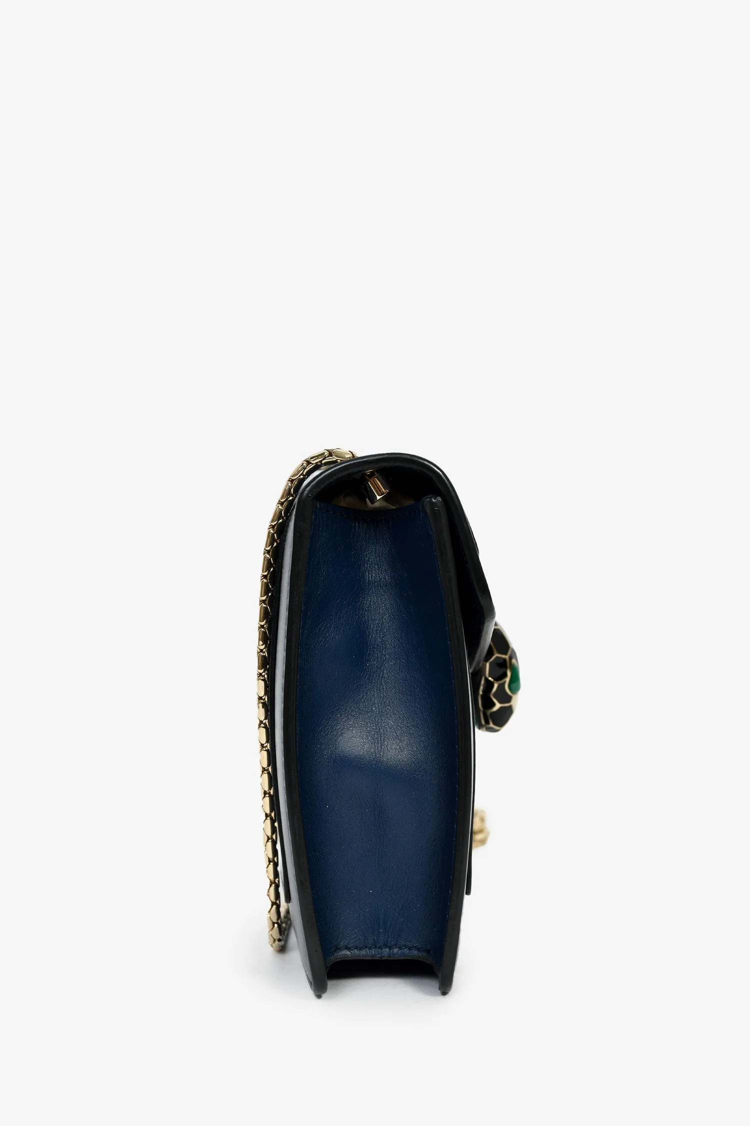 Bvlgari Blue Leather Serpenti Forever Small Crossbody Bag - Image 3