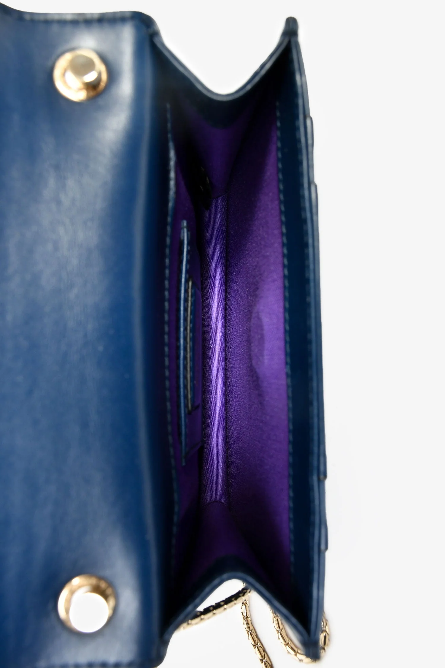 Bvlgari Blue Leather Serpenti Forever Small Crossbody Bag - Image 6