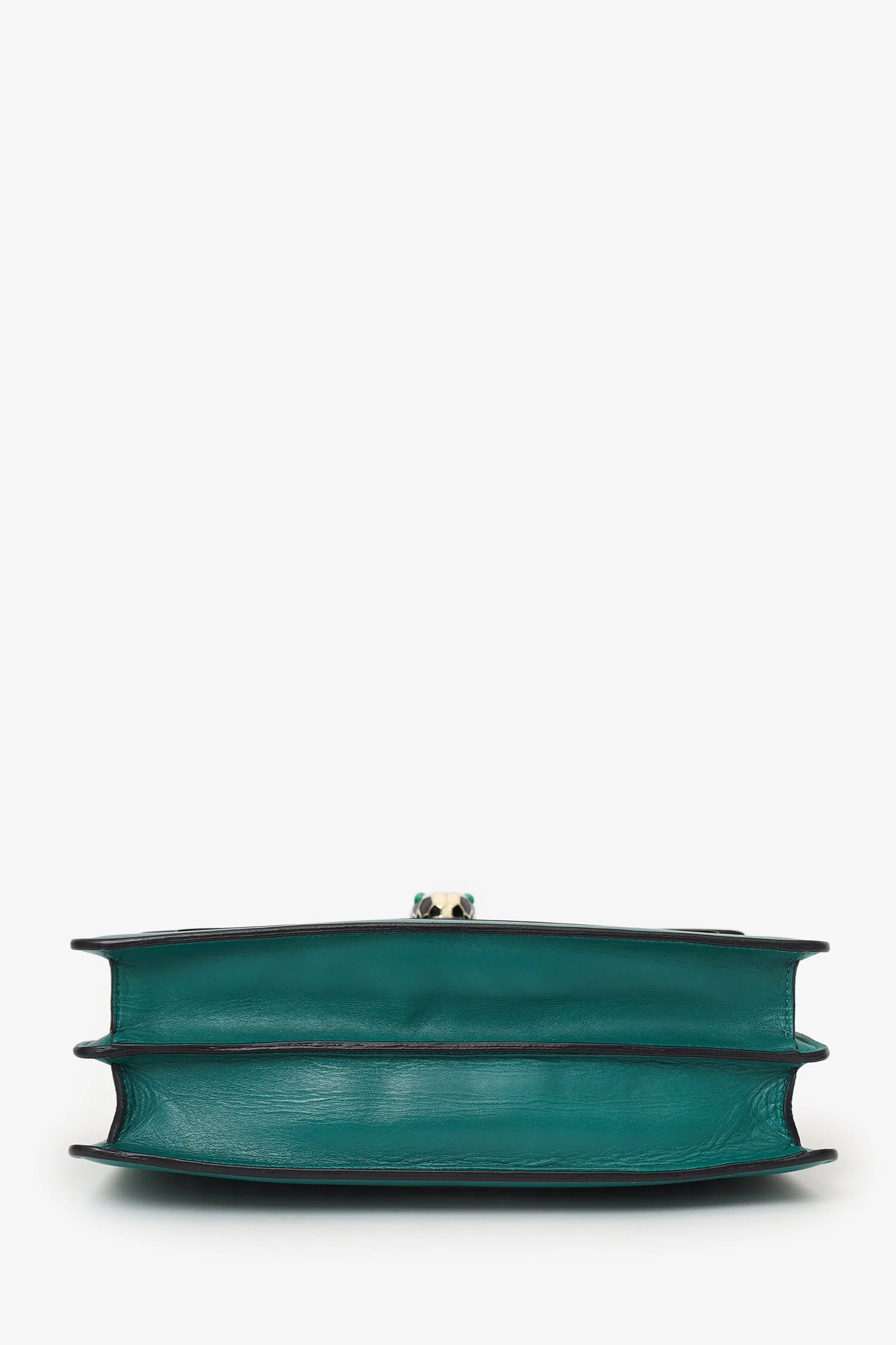 Bvlgari Green Leather Medium Serpenti Forever Shoulder Bag - Image 5