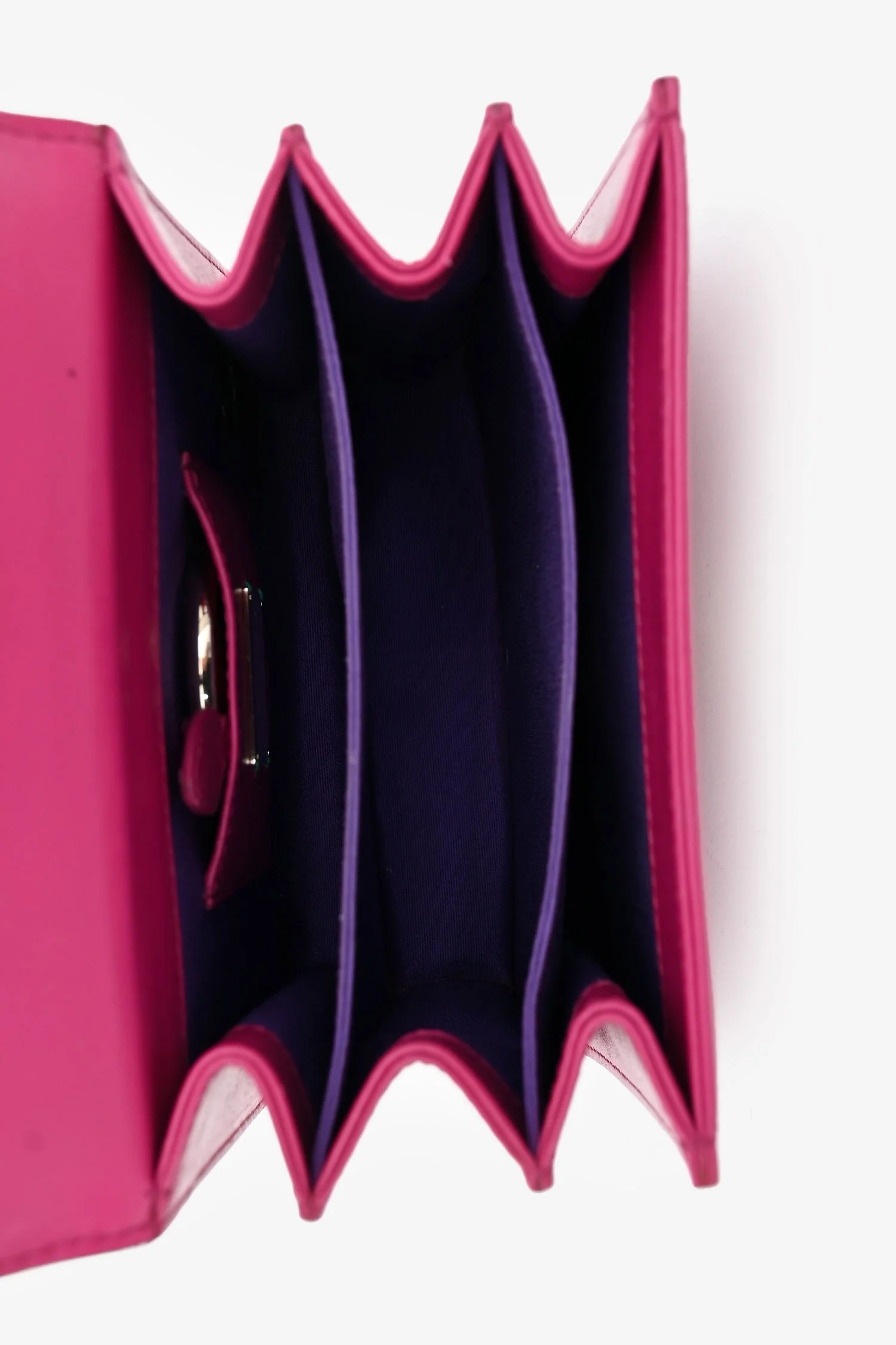 Bvlgari Pink Stingray/Leather Serpenti Forever Top Handle Bag with Strap - Image 6