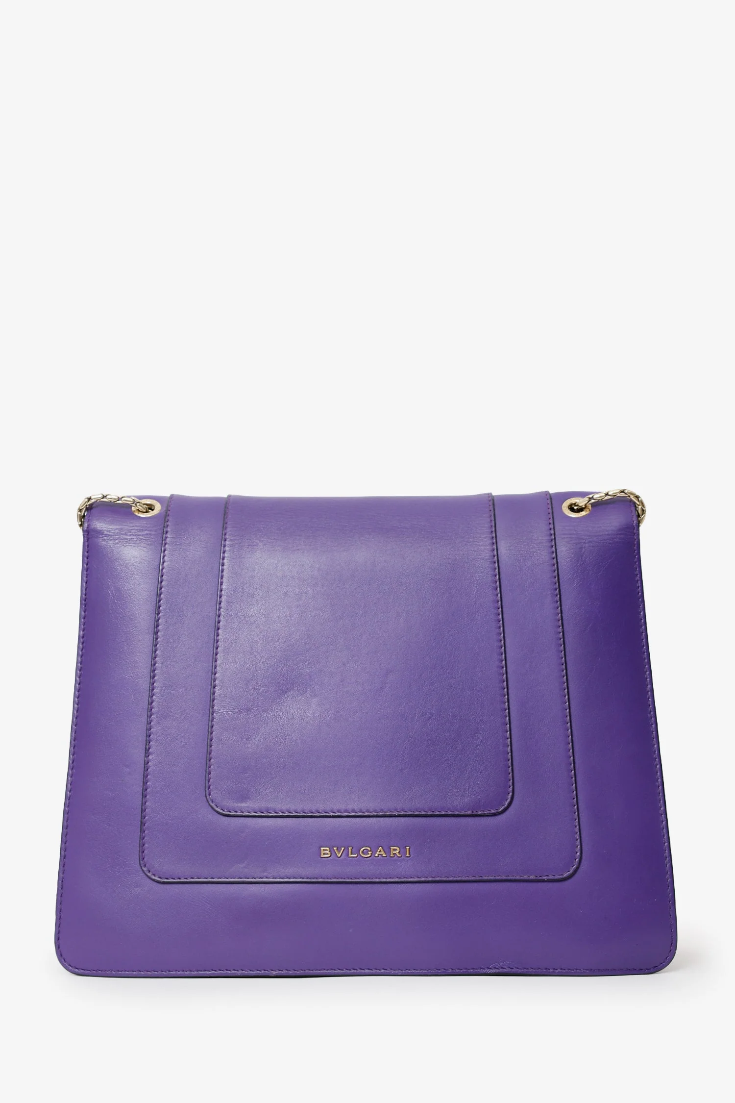 Bvlgari Purple Serpenti Forever Large Flap Bag - Image 3