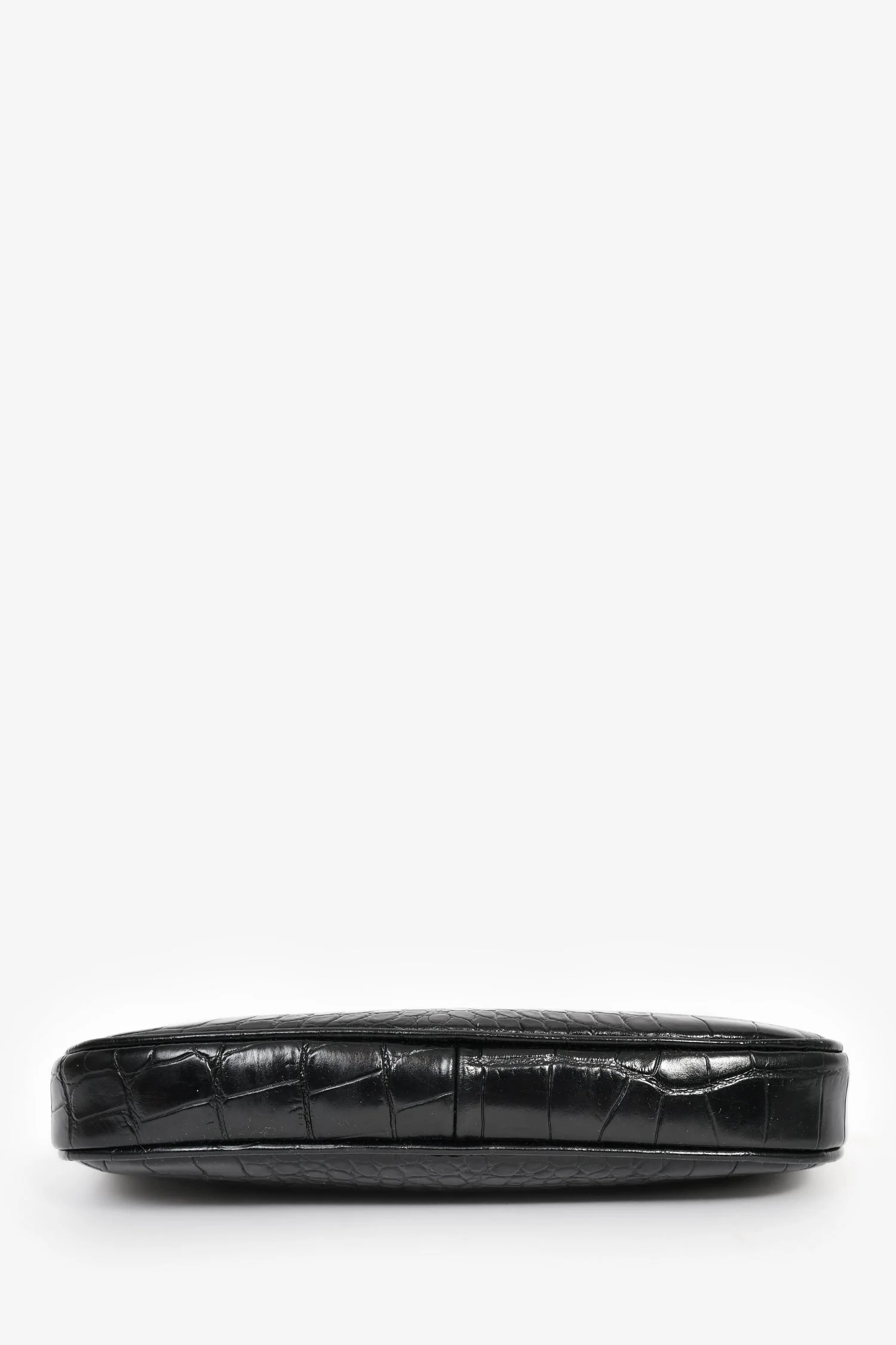 By Far Black Crocodile Embossed 'Rachel' Shoulder Bag - Image 5