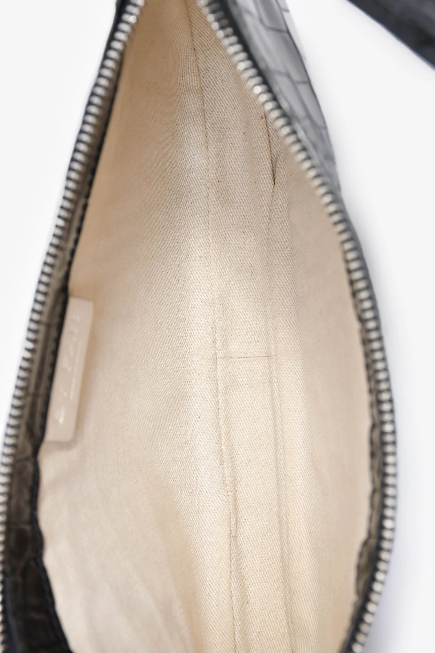 By Far Black Crocodile Embossed 'Rachel' Shoulder Bag - Image 6
