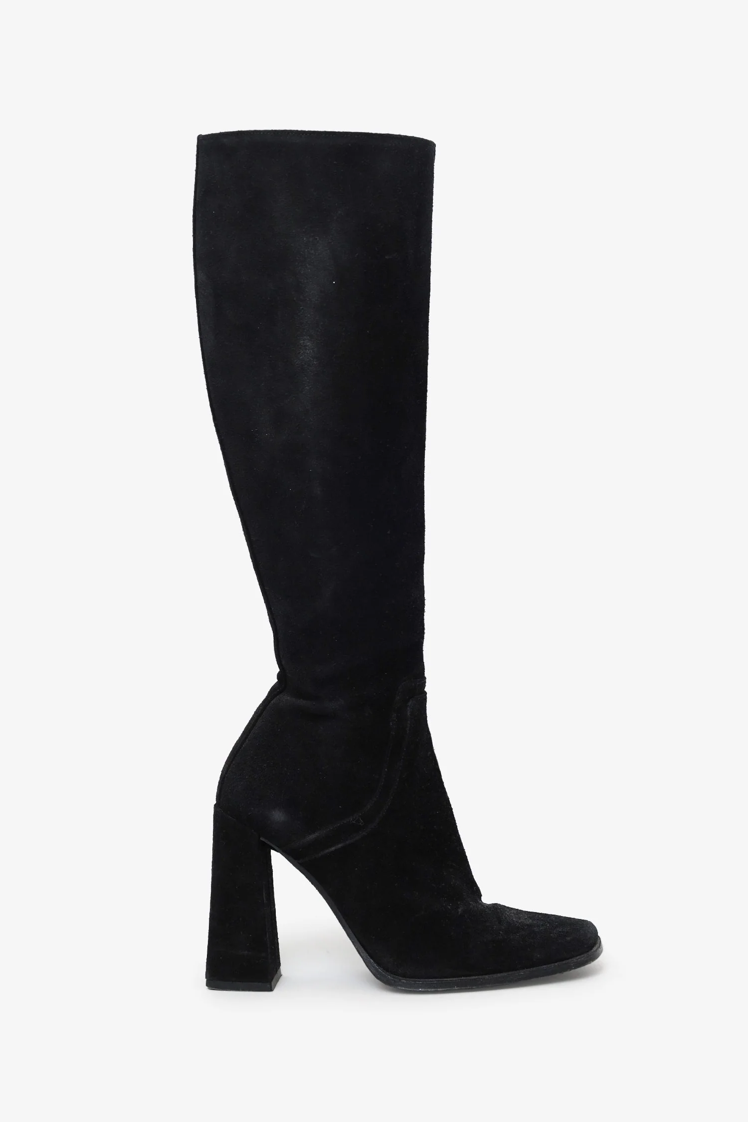 By Far Black Suede Knee High Boots Size 36