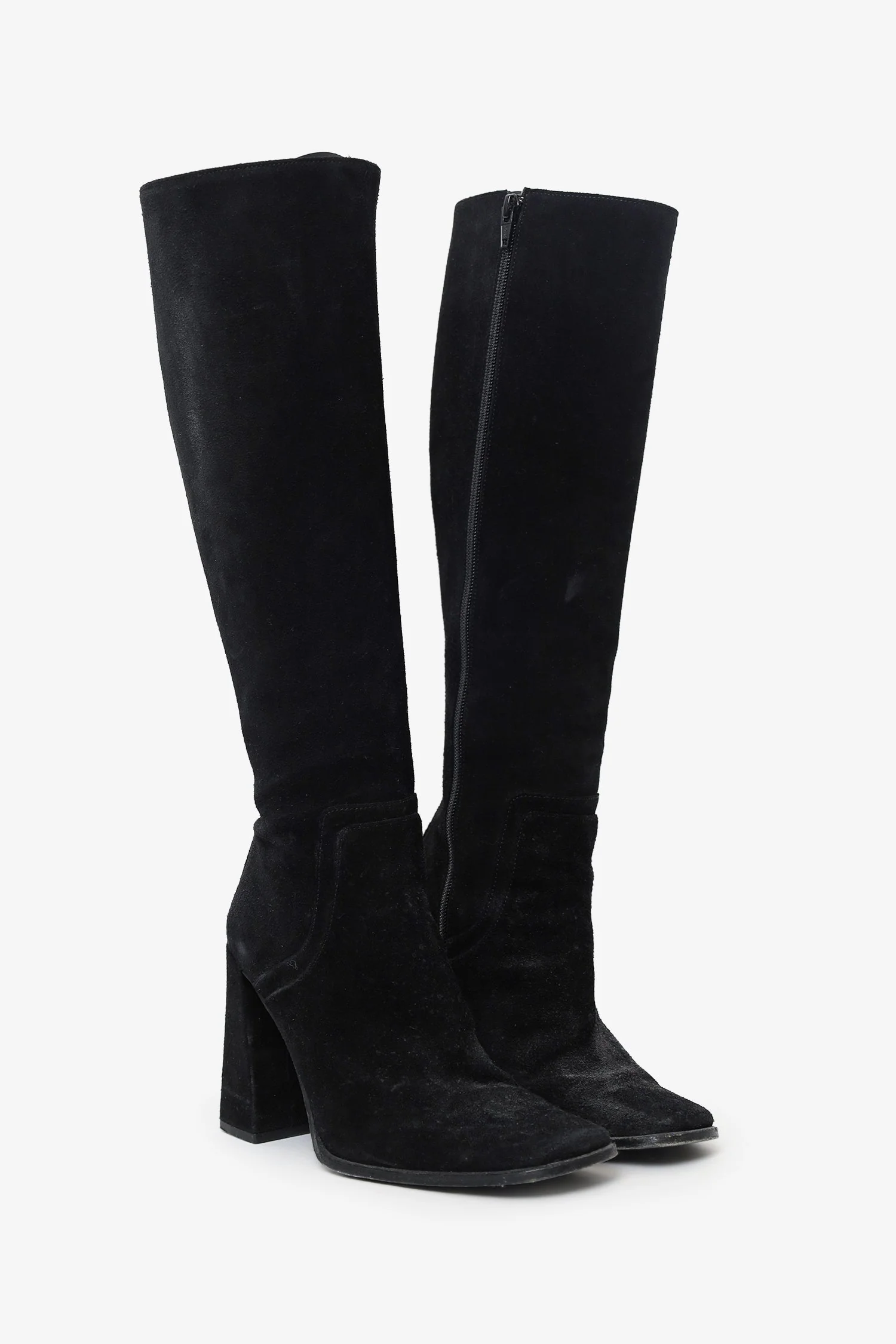 By Far Black Suede Knee High Boots Size 36 - Image 2