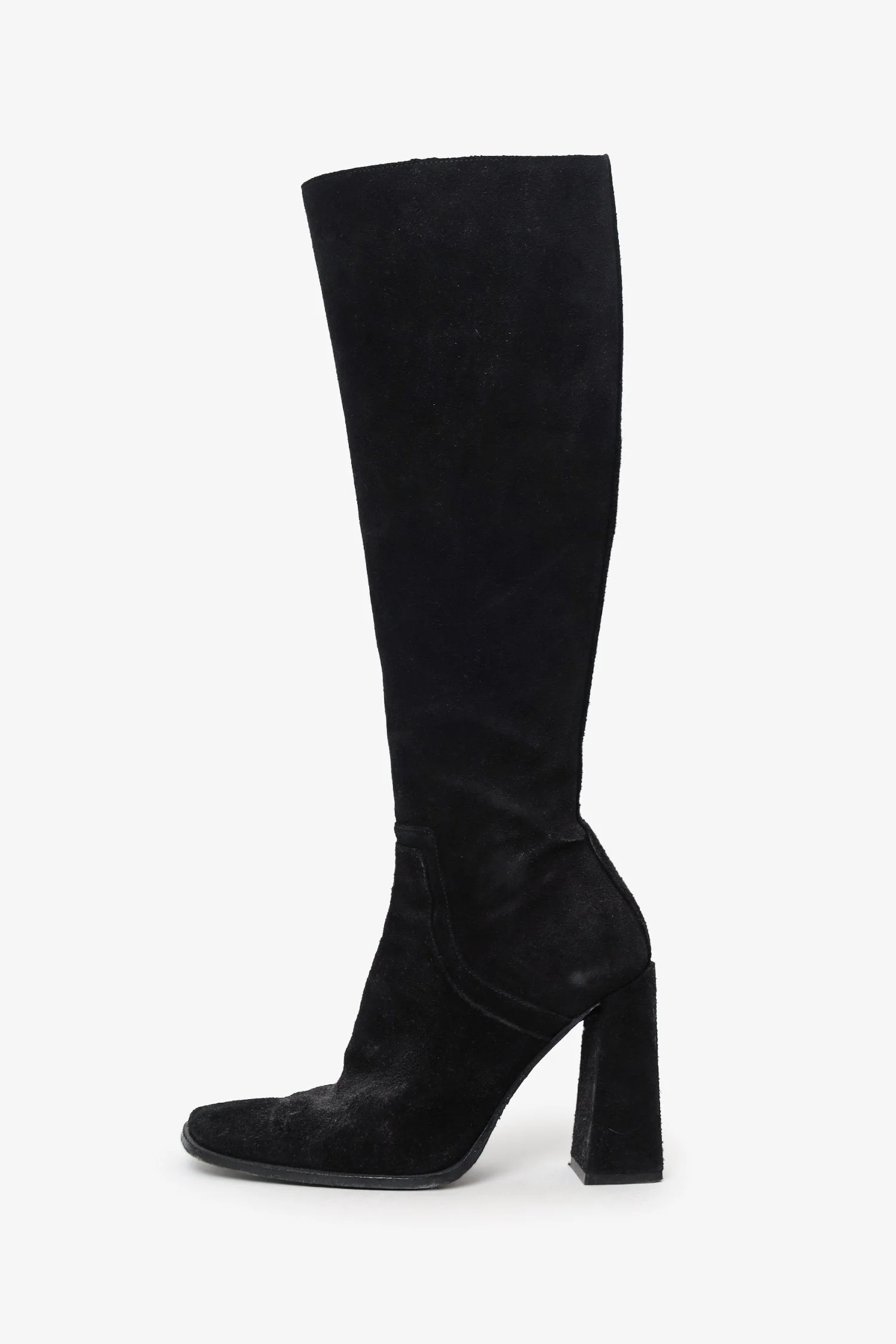 By Far Black Suede Knee High Boots Size 36 - Image 4