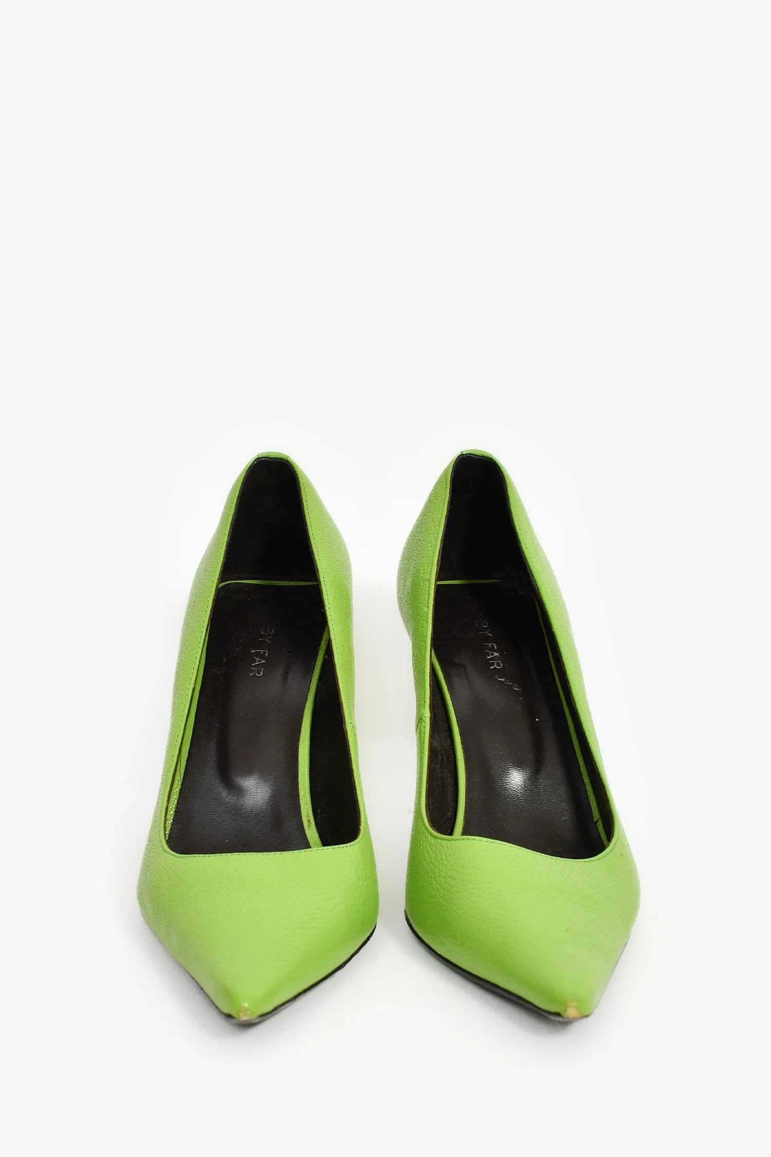 By Far Green Leather 'Viva' Heels Size 38 - Image 3