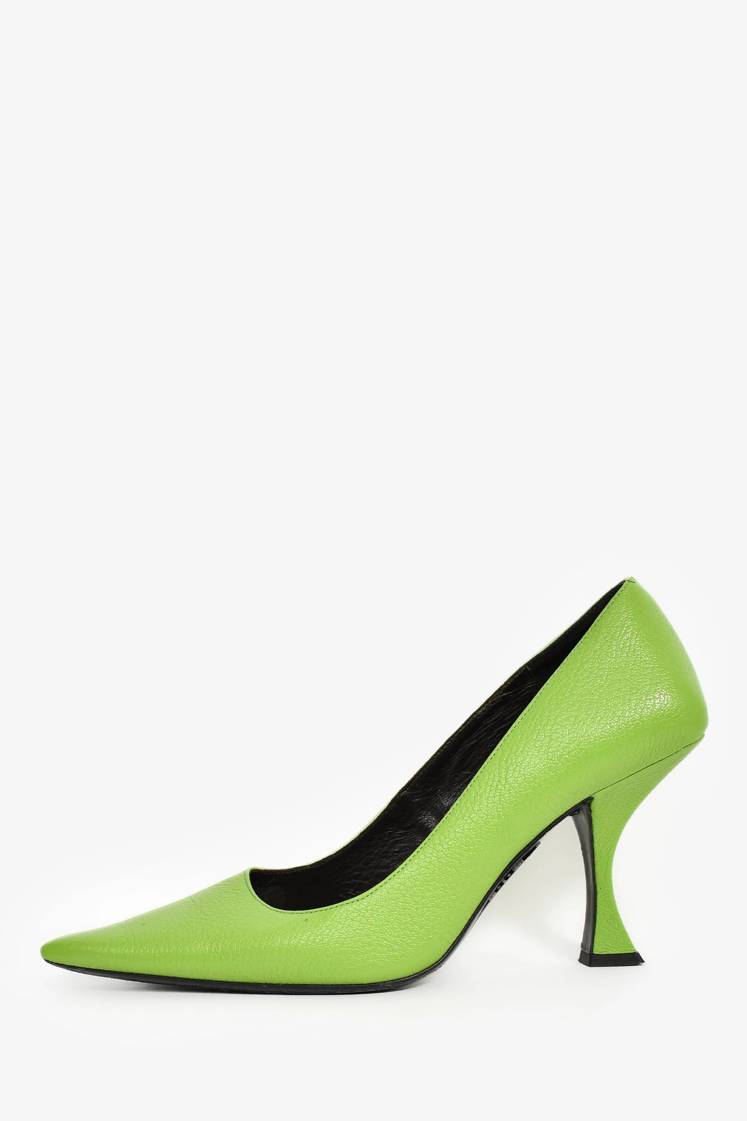 By Far Green Leather 'Viva' Heels Size 38 - Image 4