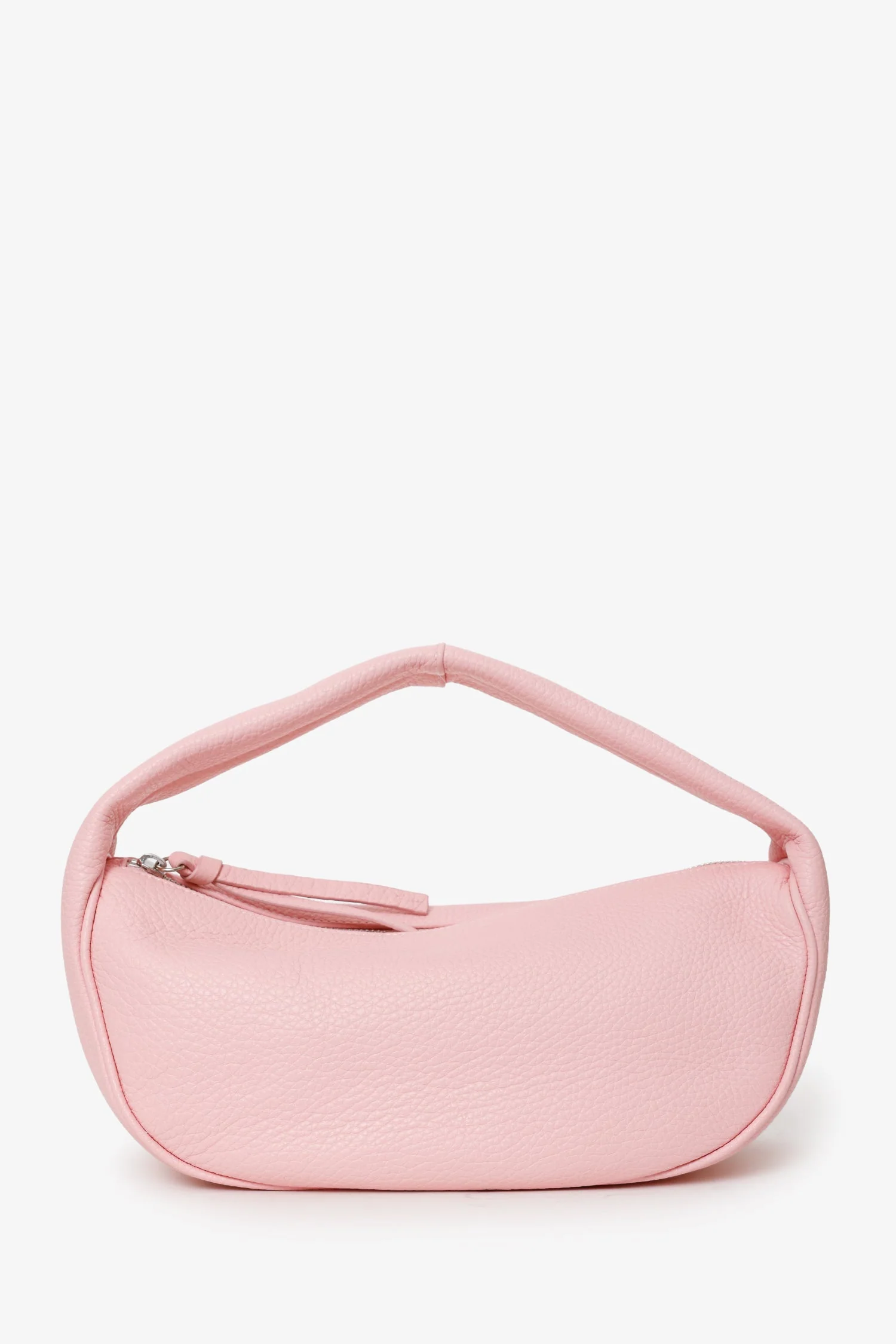 By Far Pink Grained Leather Top Handle Bag - Image 3