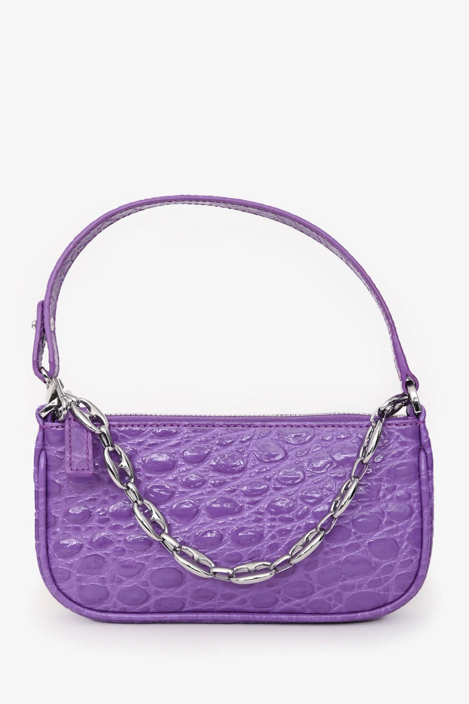 By Far Purple Embossed Mini Rachel Bag - Image 2