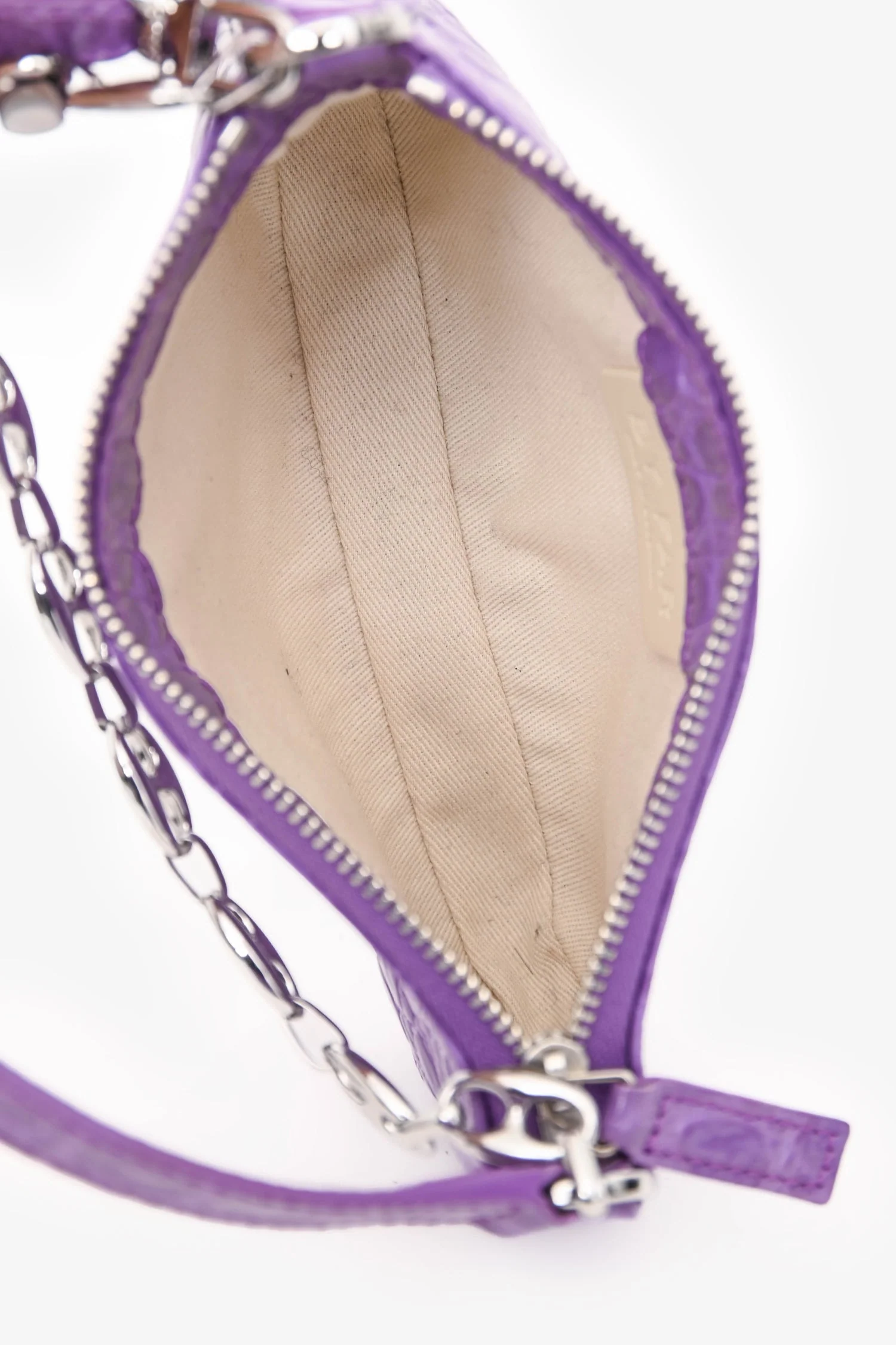 By Far Purple Embossed Mini Rachel Bag - Image 6