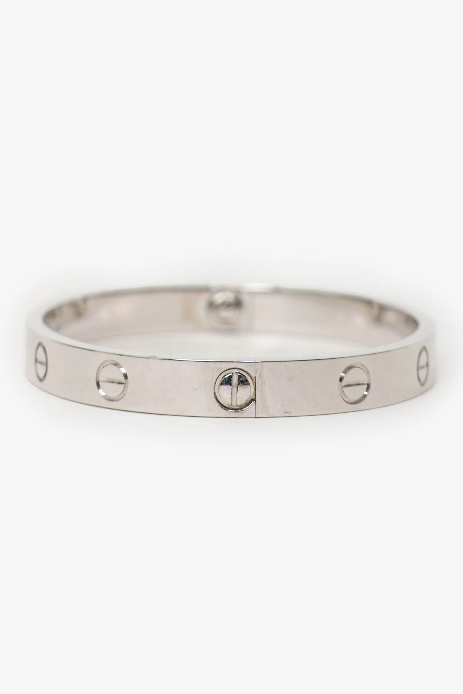 Cartier 18K White Gold Classic Model Love Bracelet Size 16 - Image 2