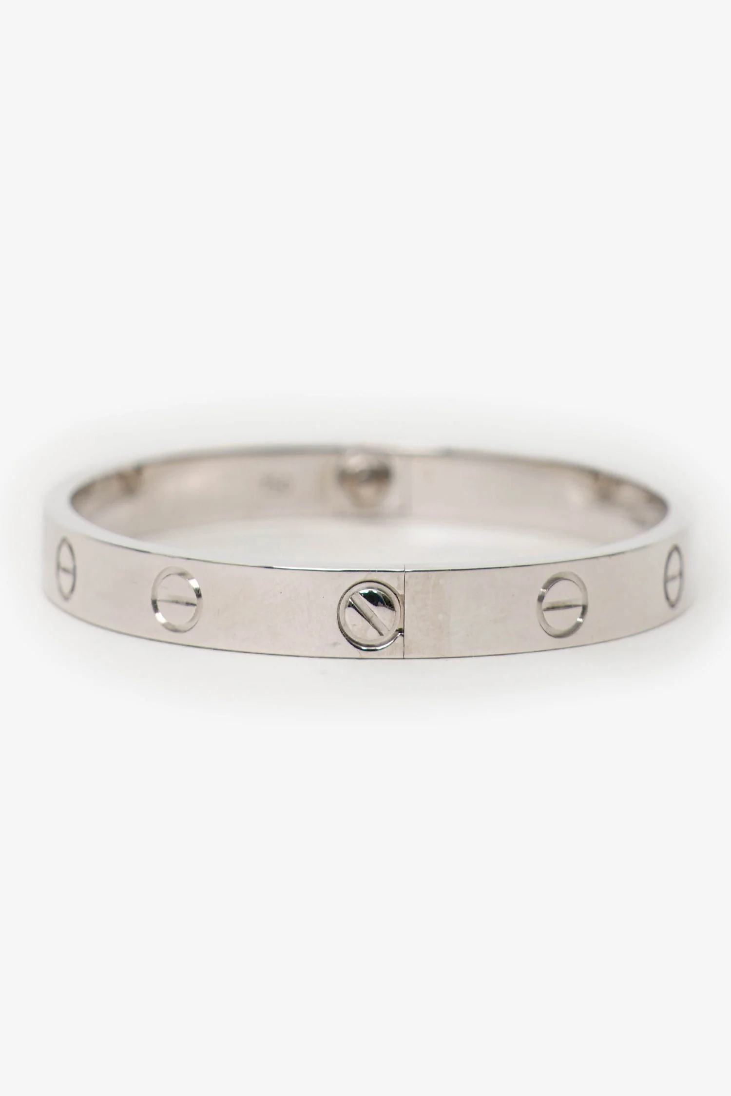 Cartier 18K White Gold Classic Model Love Bracelet Size 16 - Image 4