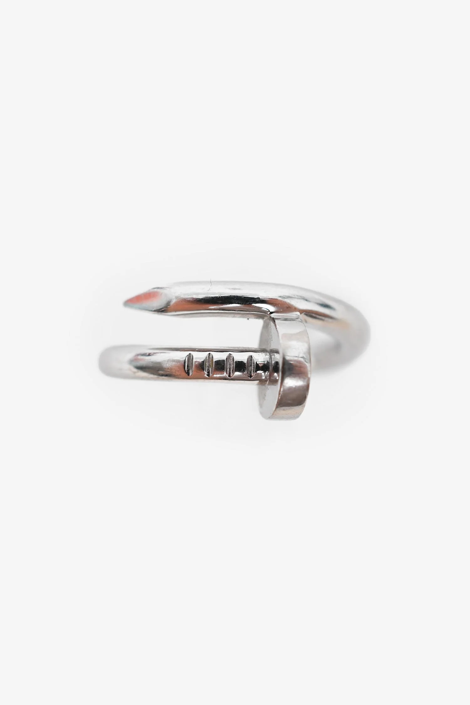 Cartier 18K White Gold Juste Un Clou Classic Model Ring Size 51 - Image 4