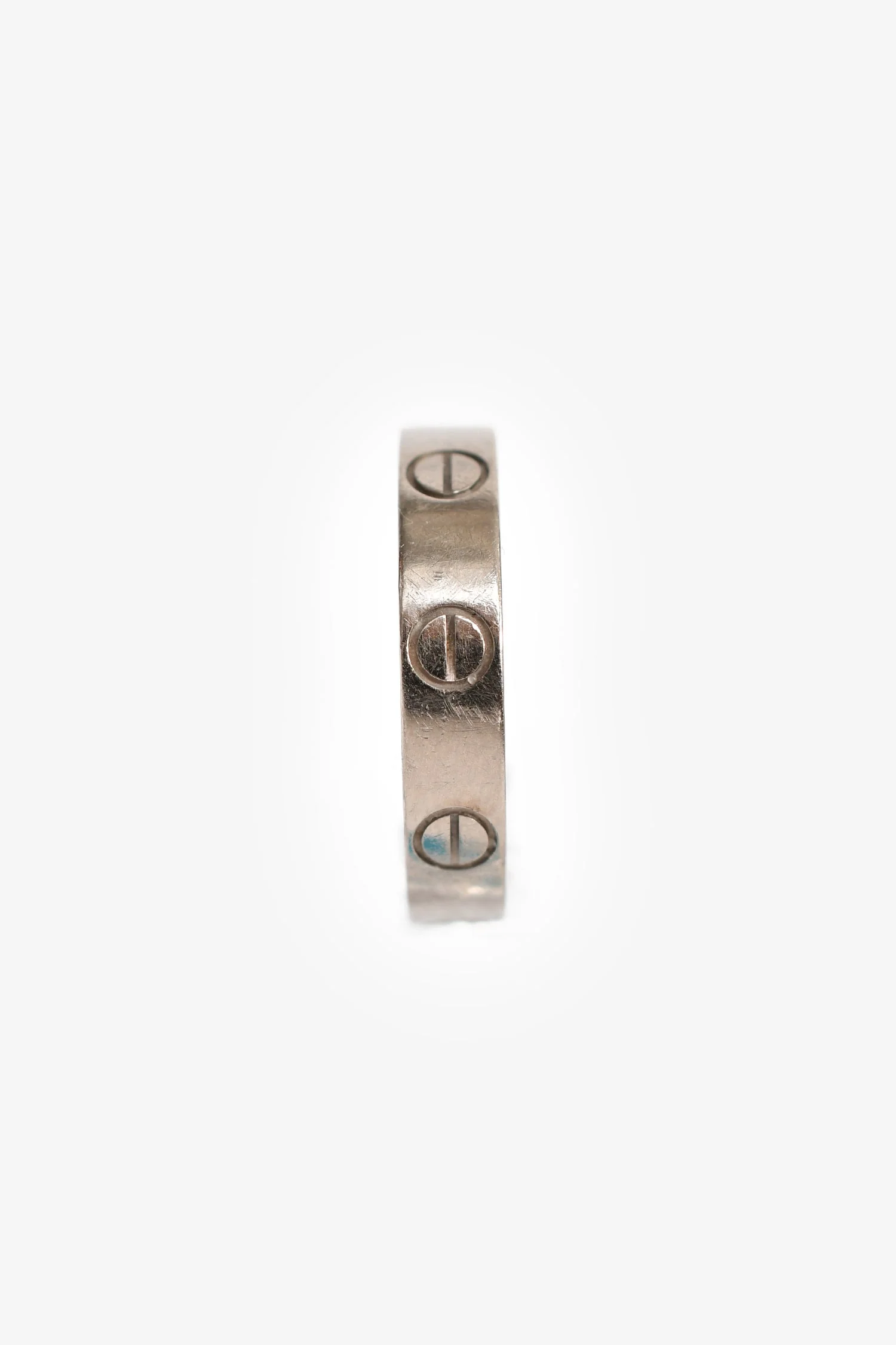 Cartier 18K White Gold Love Ring Small Model 50 - Image 2