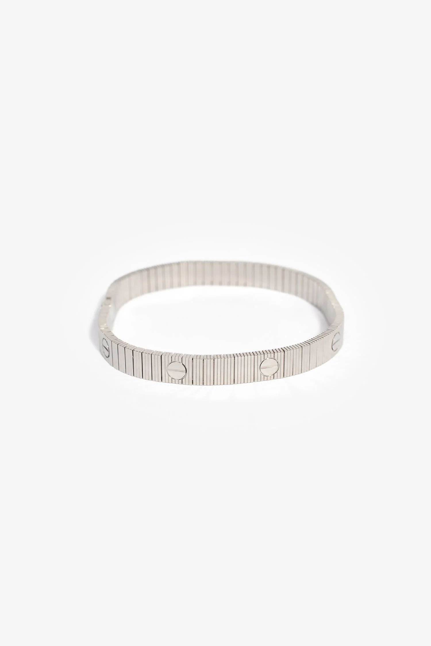 Cartier 18K White Gold 'Love Unlimited Flexible' Bracelet Size 19 - Image 2