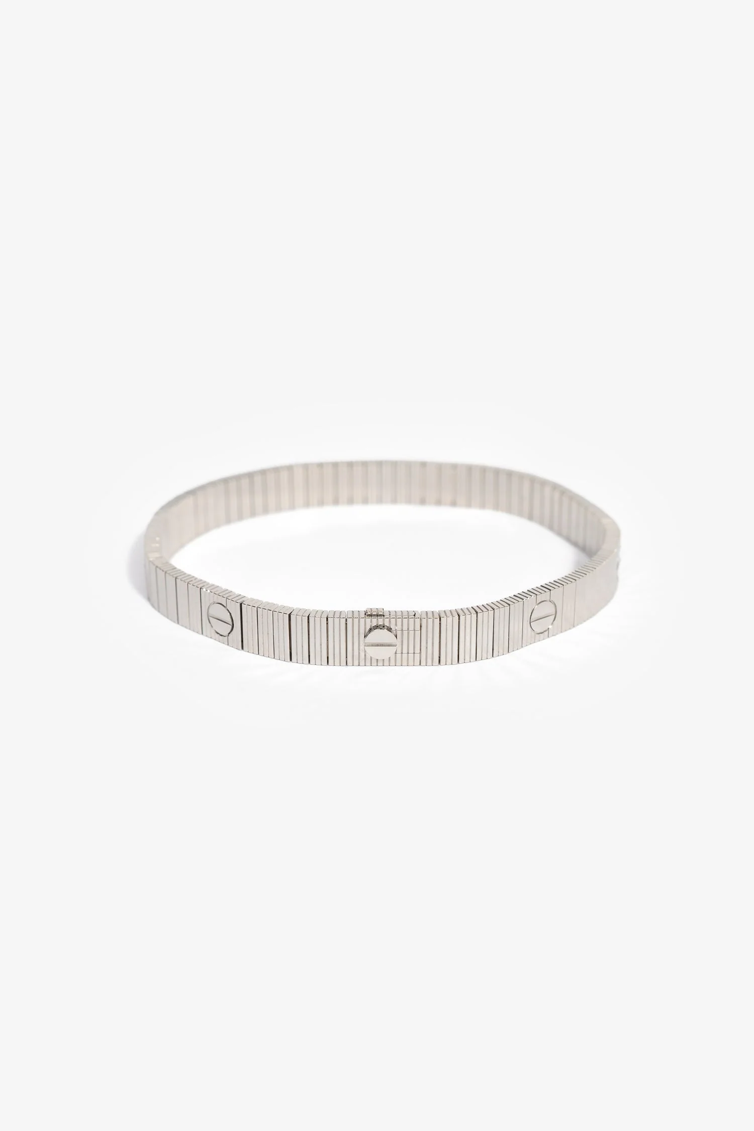 Cartier 18K White Gold 'Love Unlimited Flexible' Bracelet Size 19 - Image 3