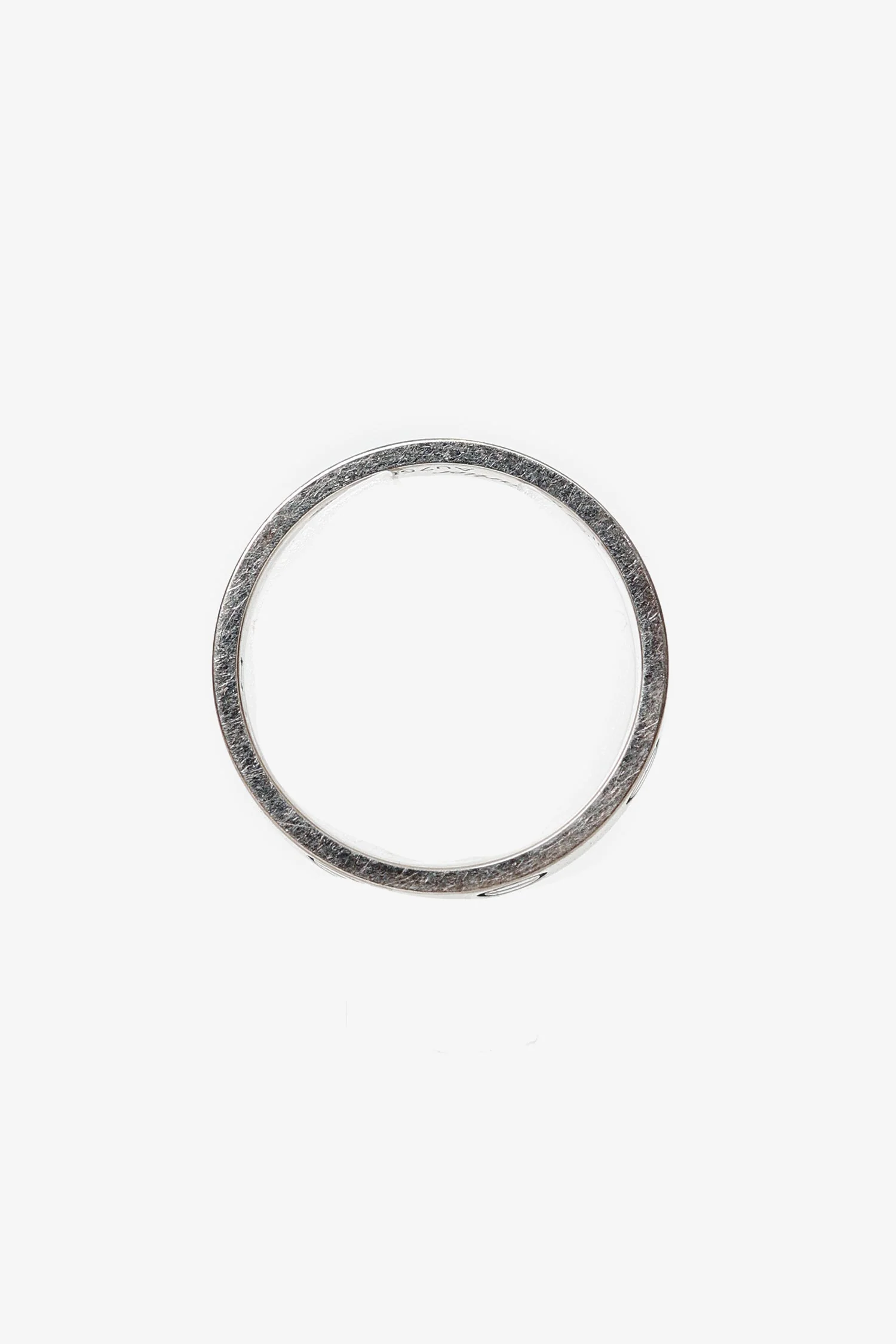 Cartier 18K White Gold Small Model LOVE Ring With Customized Engraving Size 49 - Image 3