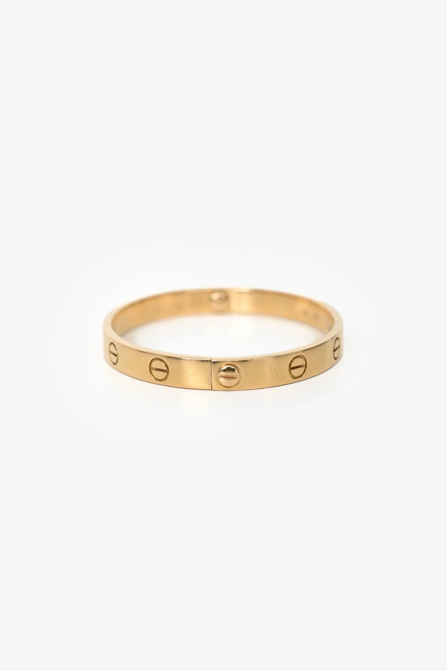 Cartier 18K Yellow Gold Medium Love Bangle Bracelet Size 16 - Image 4