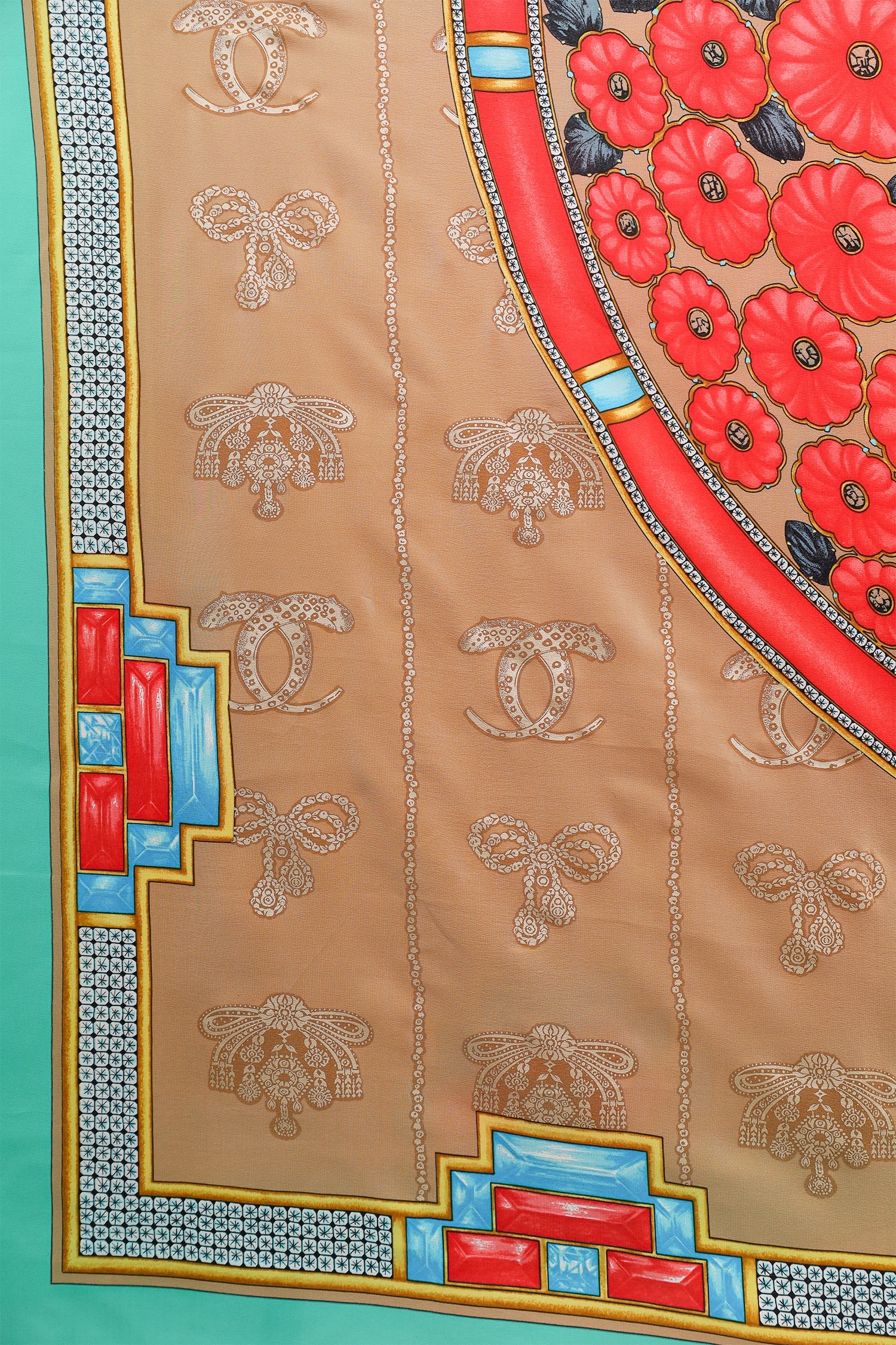Cartier Multicolour Silk Floral Printed Scarf - Image 6